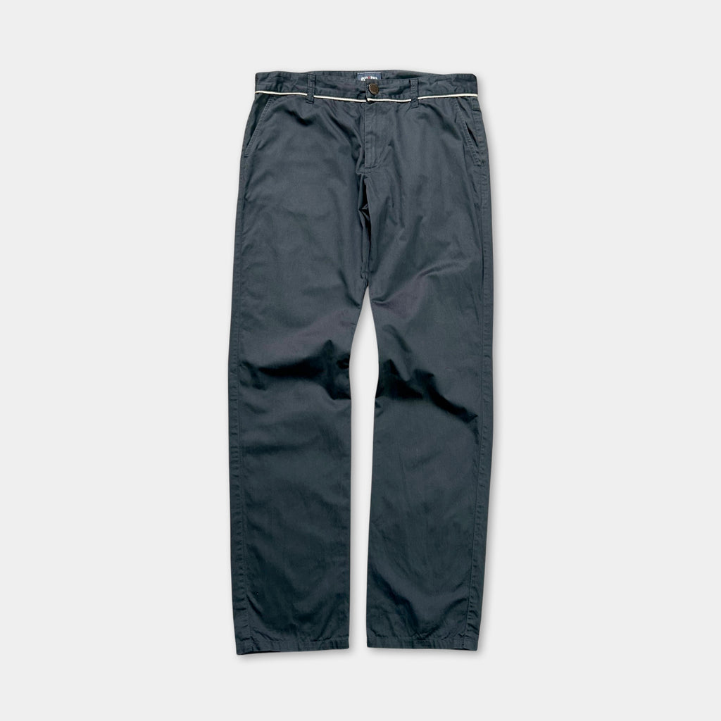 Jean-Paul Gaultier 1990s Cord Detail Petrol Blue Cotton Pants