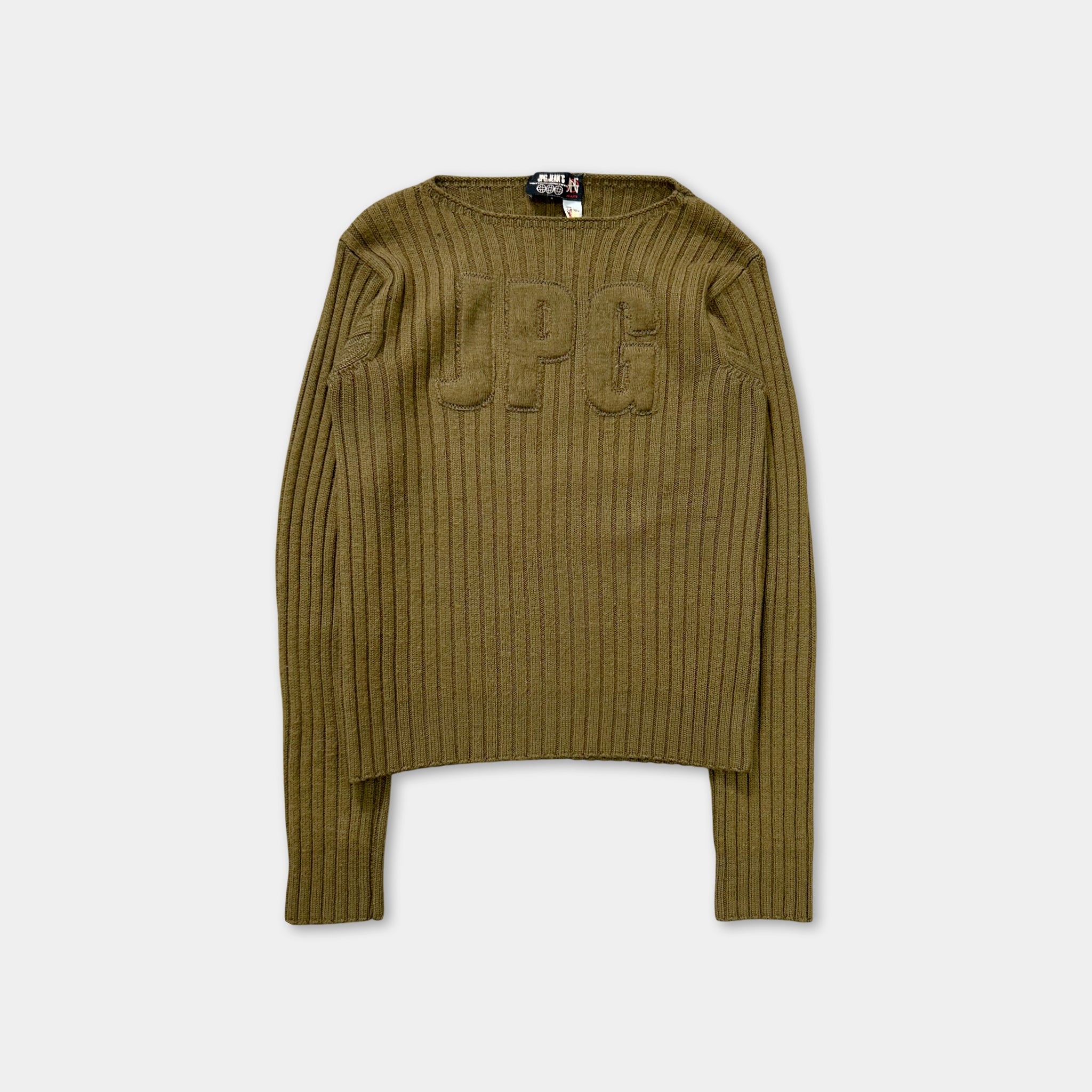 Jean Paul Gaultier 90s Green Khaki Knit Sweater