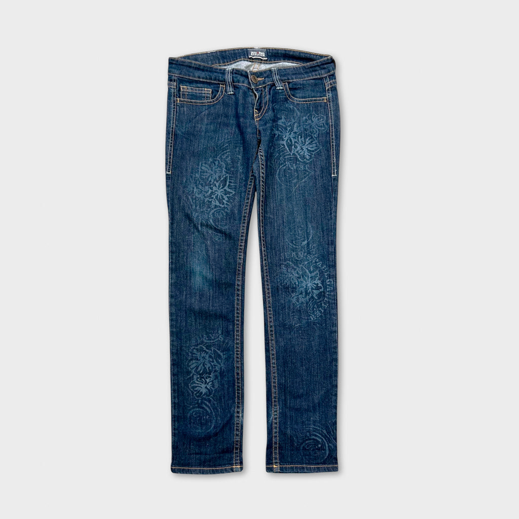 Jean Paul Gaultier Graphic Blue Denim Jeans
