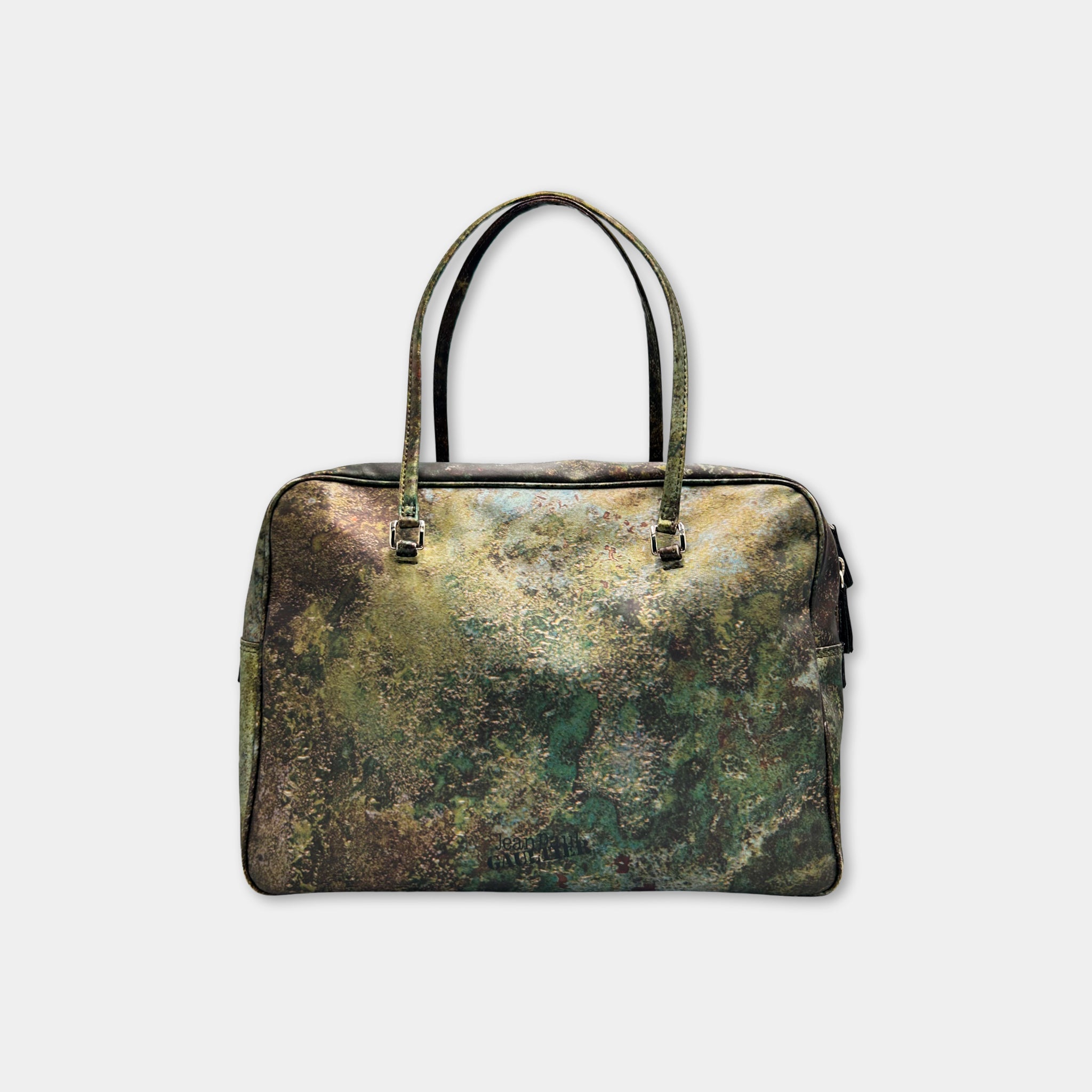 Jean Paul Gaultier 1990s CyberRust Print Medium Duffle Bag