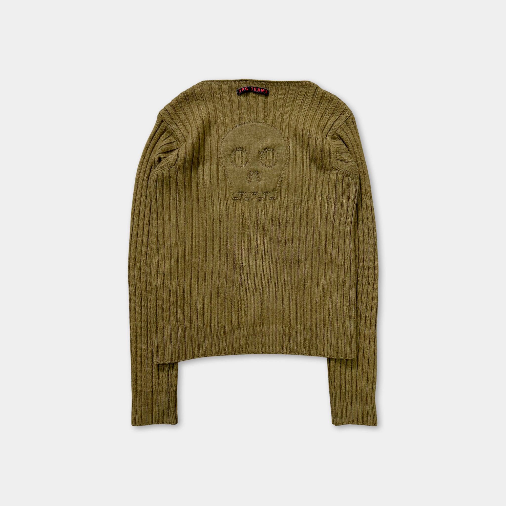 Jean Paul Gaultier 90s Green Khaki Knit Sweater