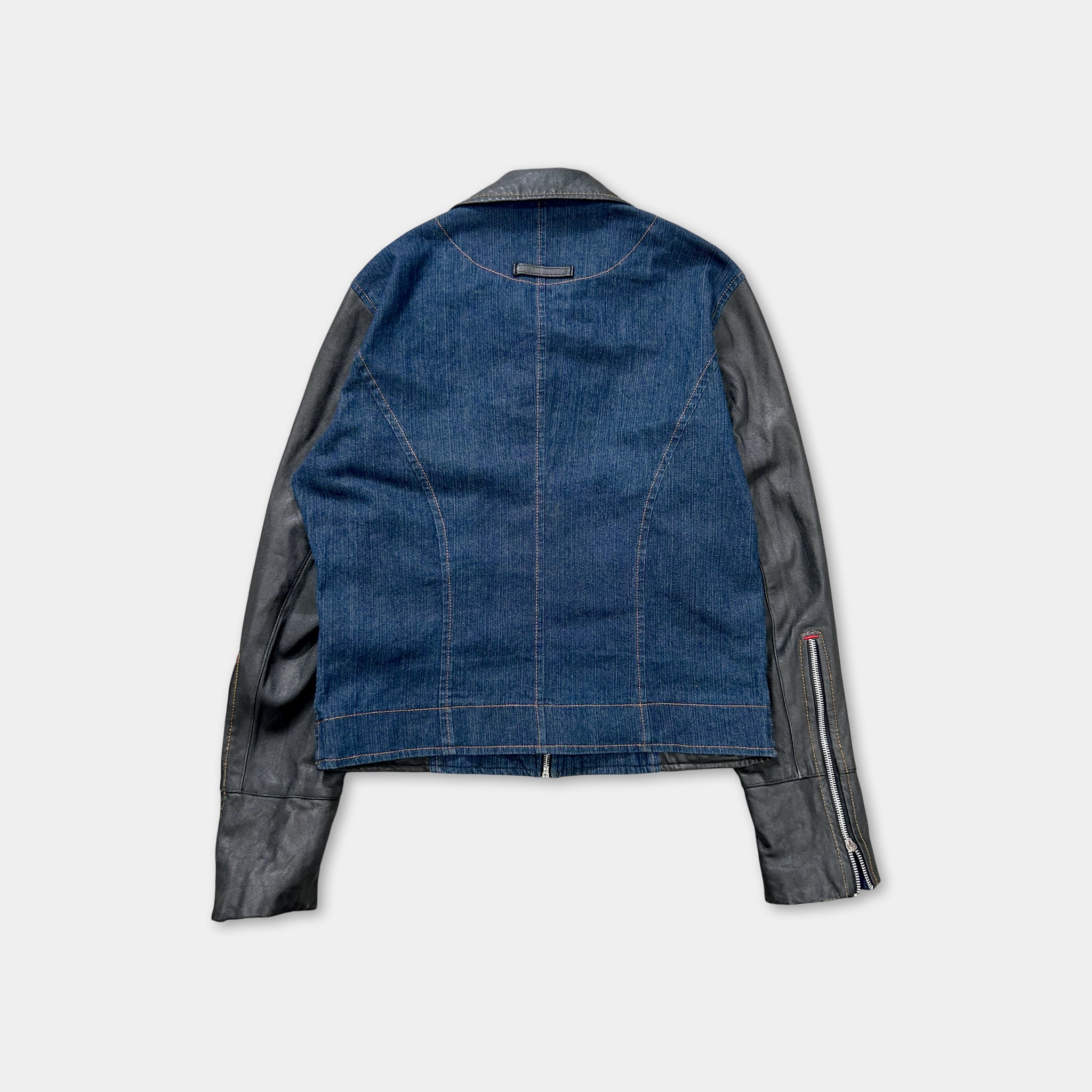 Jean Paul Gaultier Homme Denim and Leather Jacket