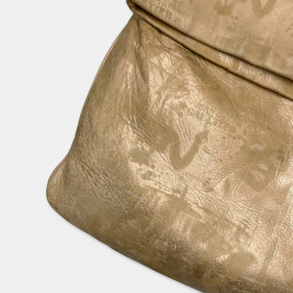 Jean Paul Gaultier 1995 Marlene Dietrich Gold Faces Crossbody Bag