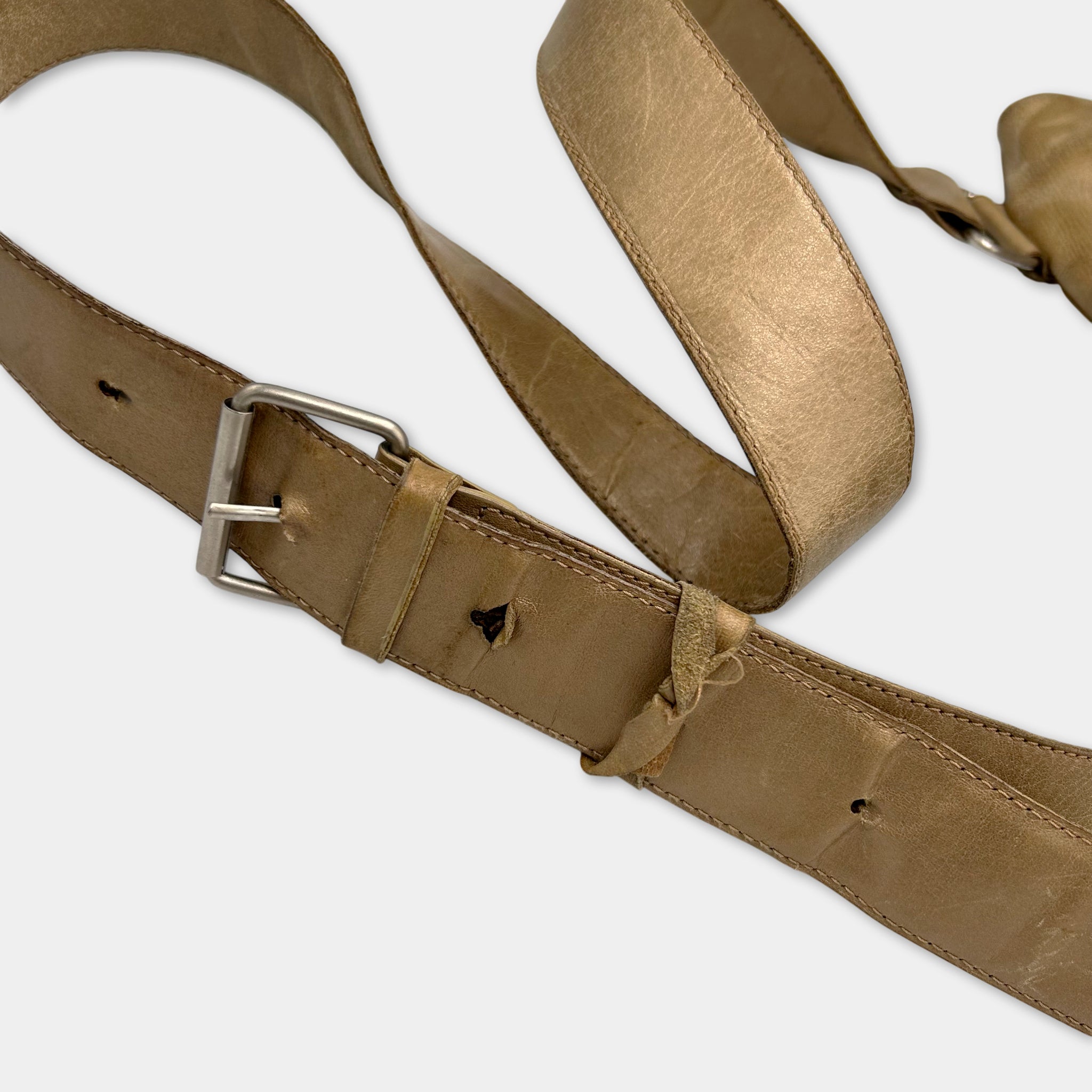 Jean Paul Gaultier 1995 Marlene Dietrich Gold Faces Crossbody Bag