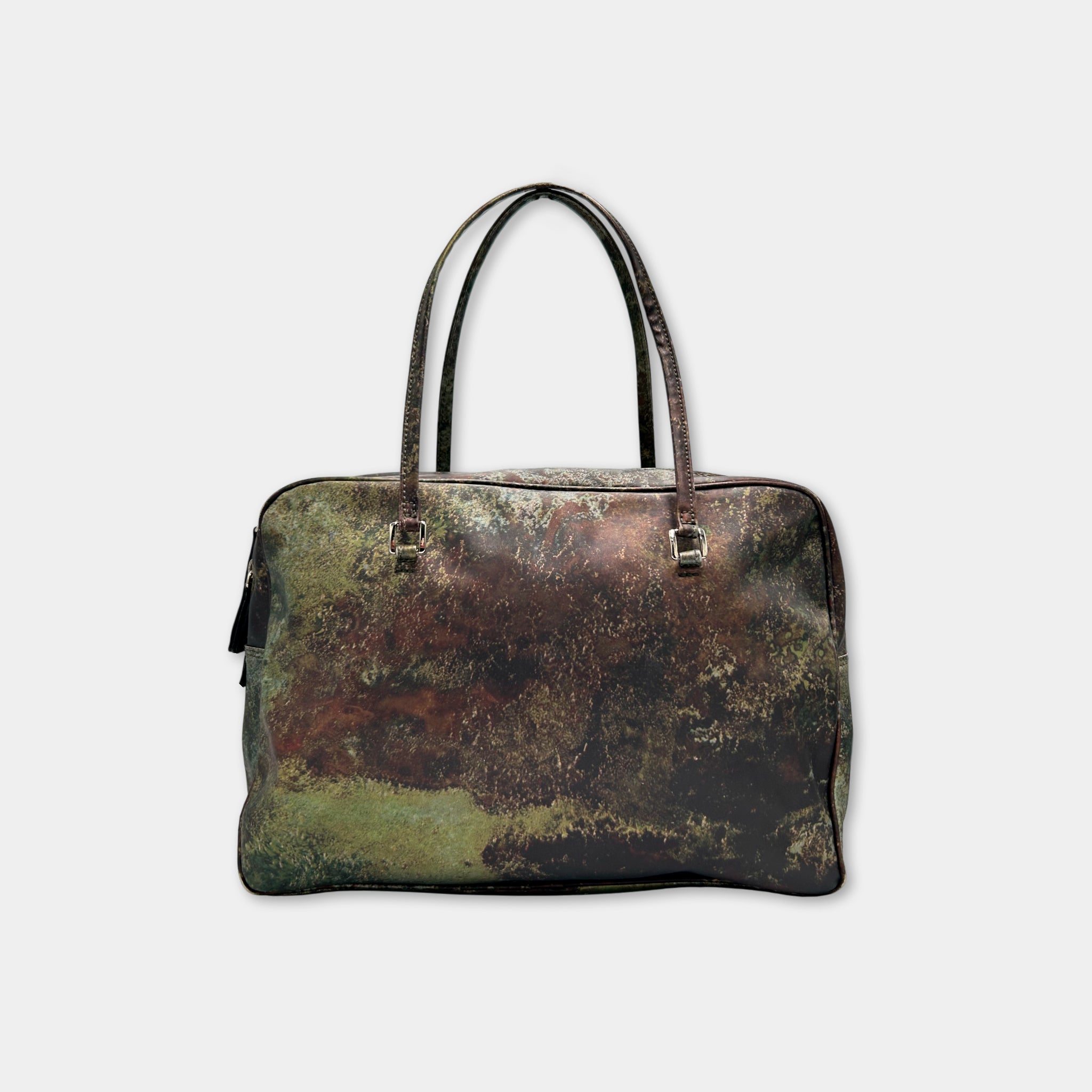 Jean Paul Gaultier 1990s CyberRust Print Medium Duffle Bag