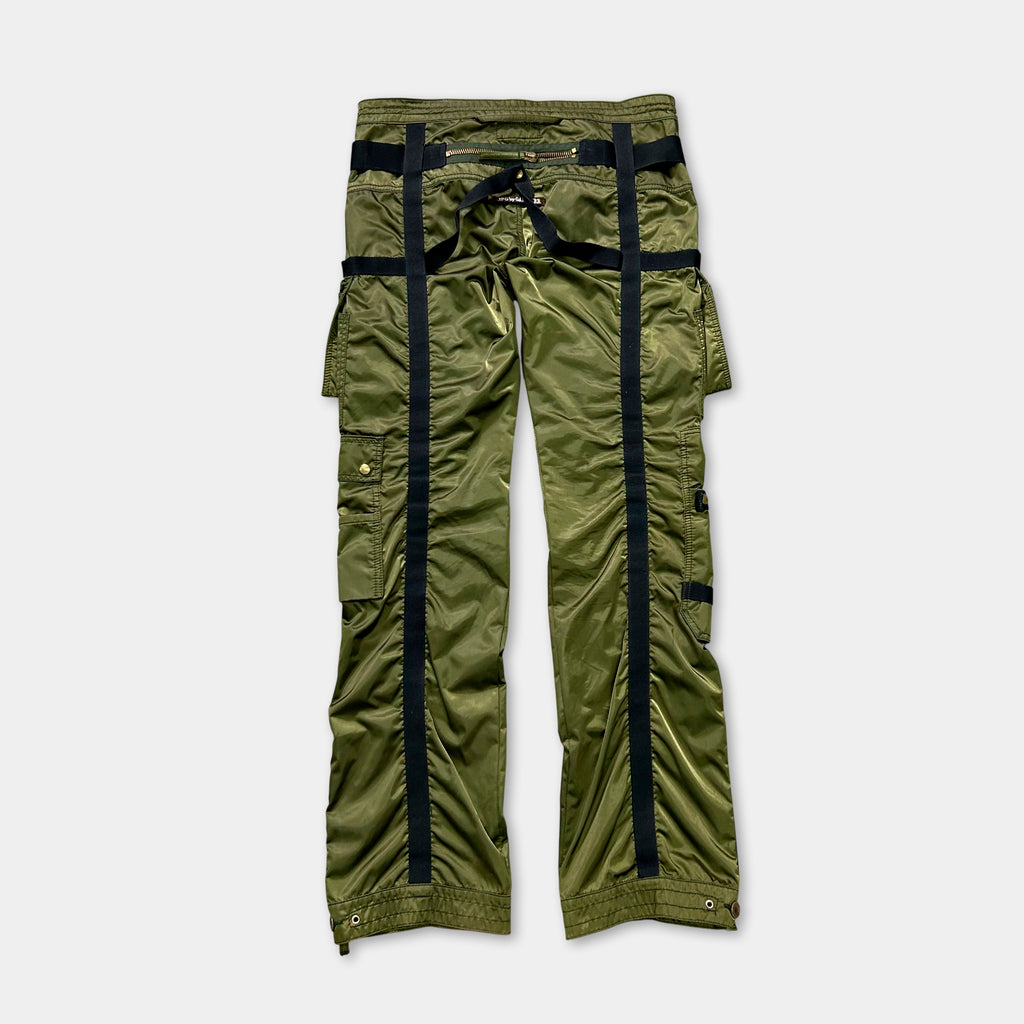 Jean Paul Gaultier AW03 Satin Green Cargo Pants