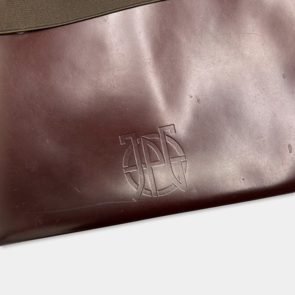 Jean Paul Gaultier Burgundy Leather Folder Bag