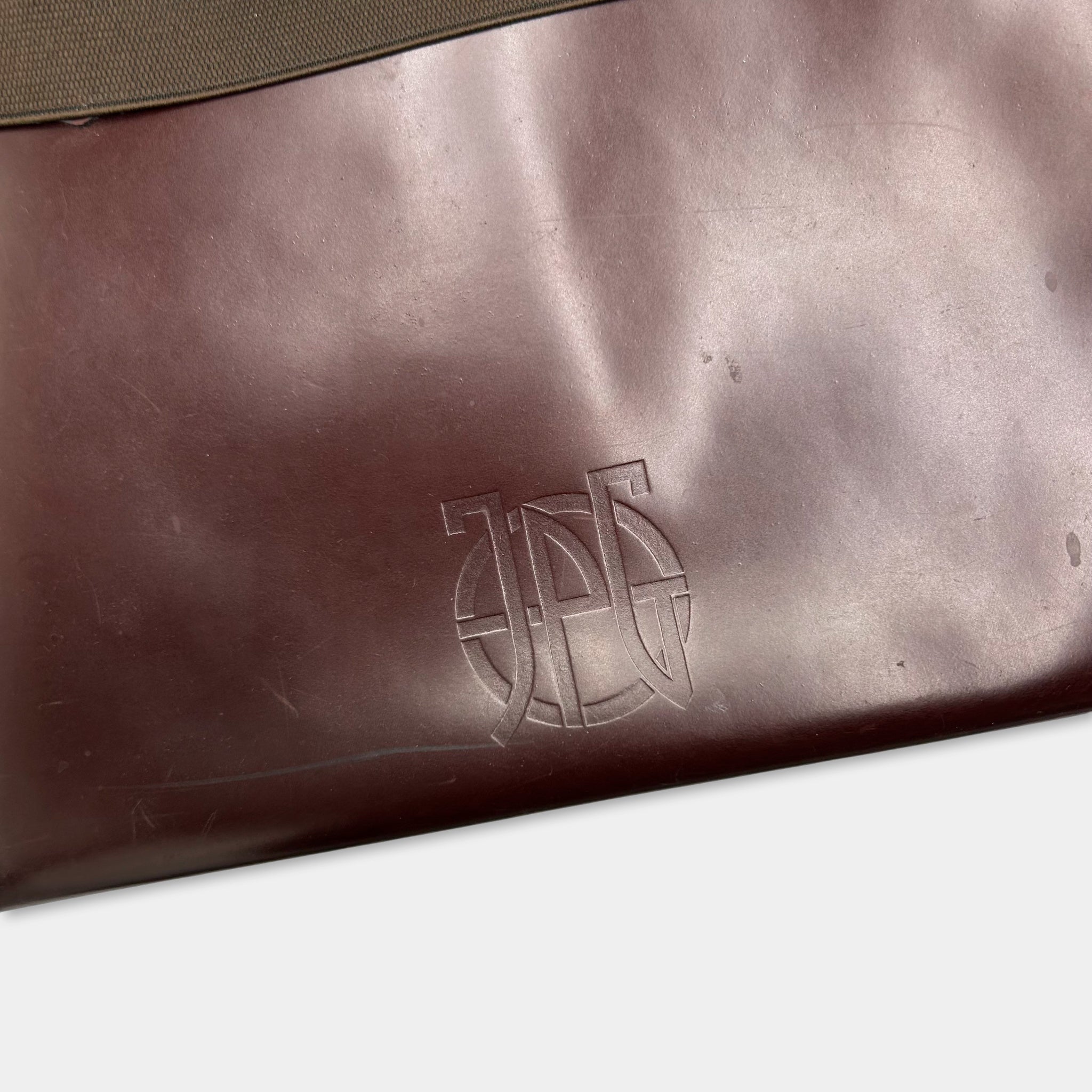 Jean Paul Gaultier Burgundy Leather Folder Bag