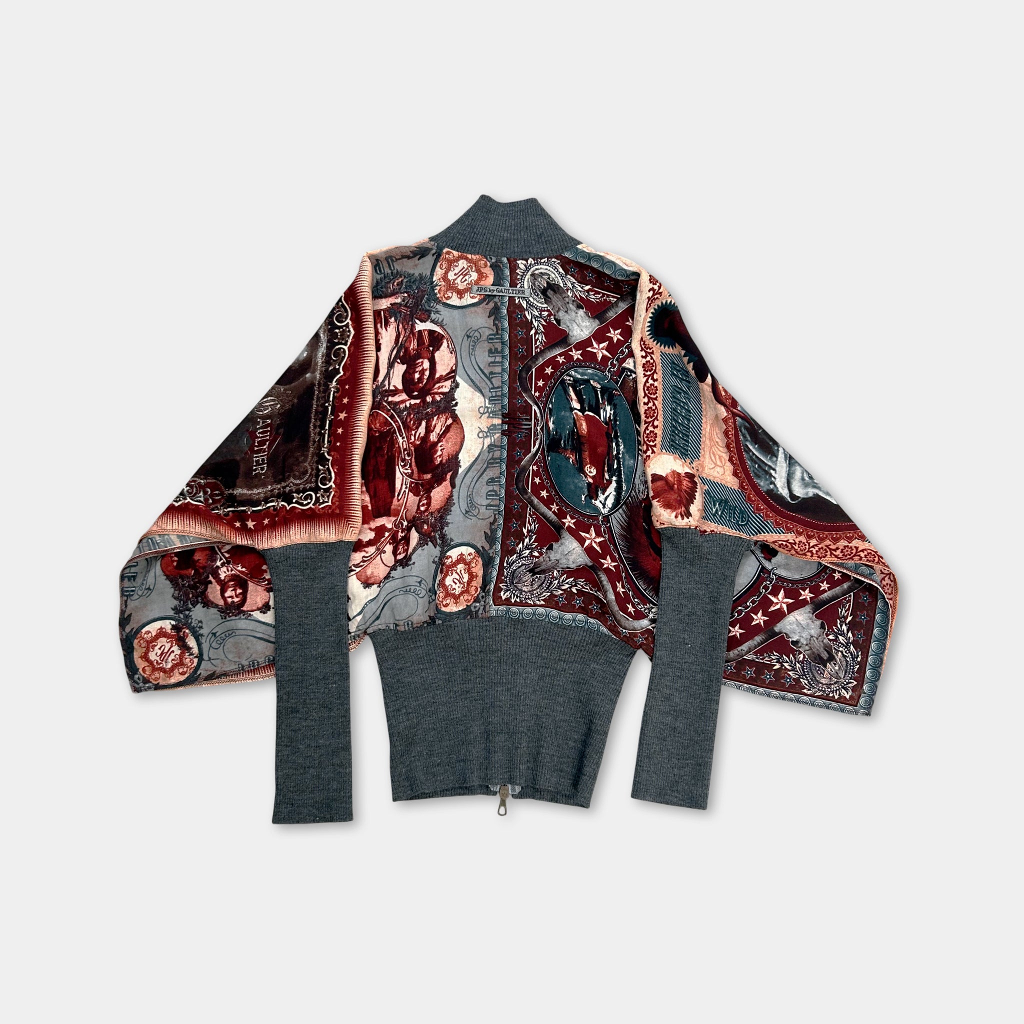 Jean Paul Gaultier 1998 Native Print Poncho Cardigan