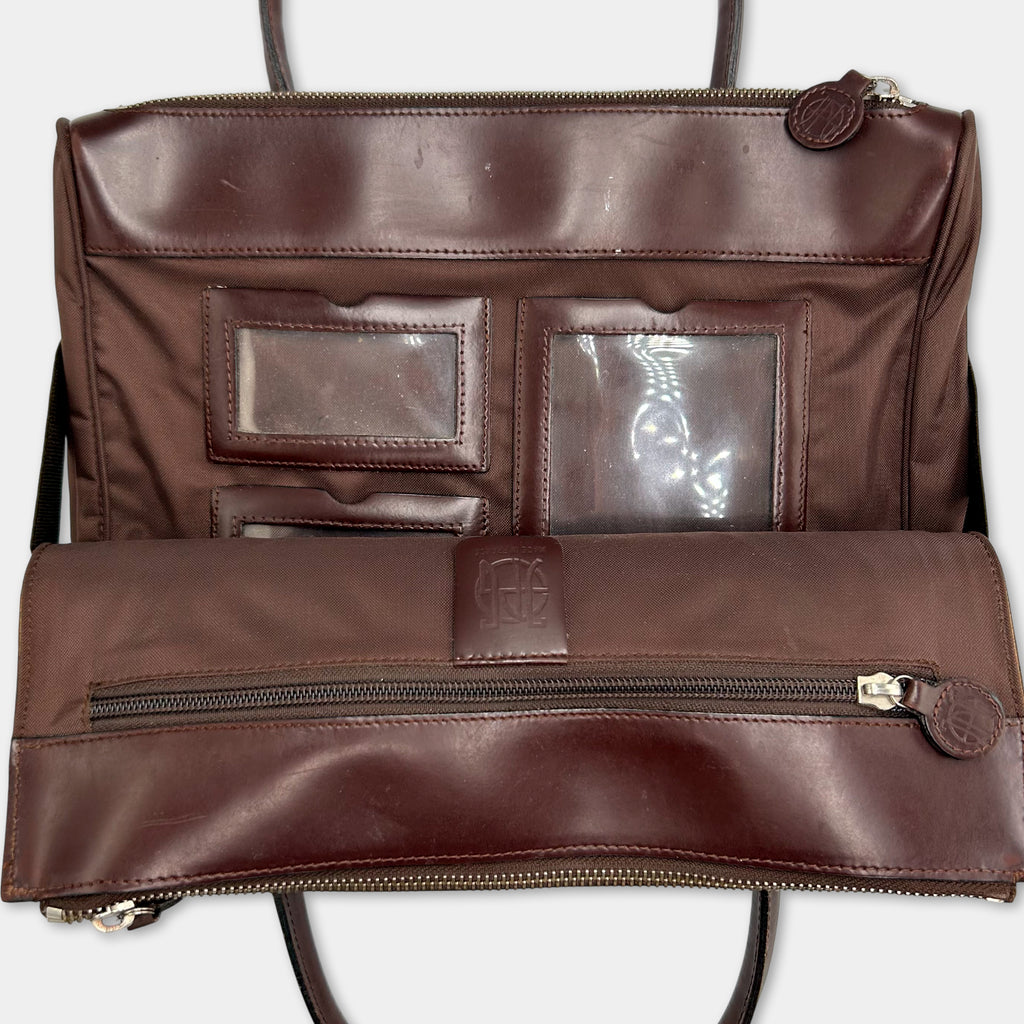 Jean Paul Gaultier Burgundy Leather Folder Bag