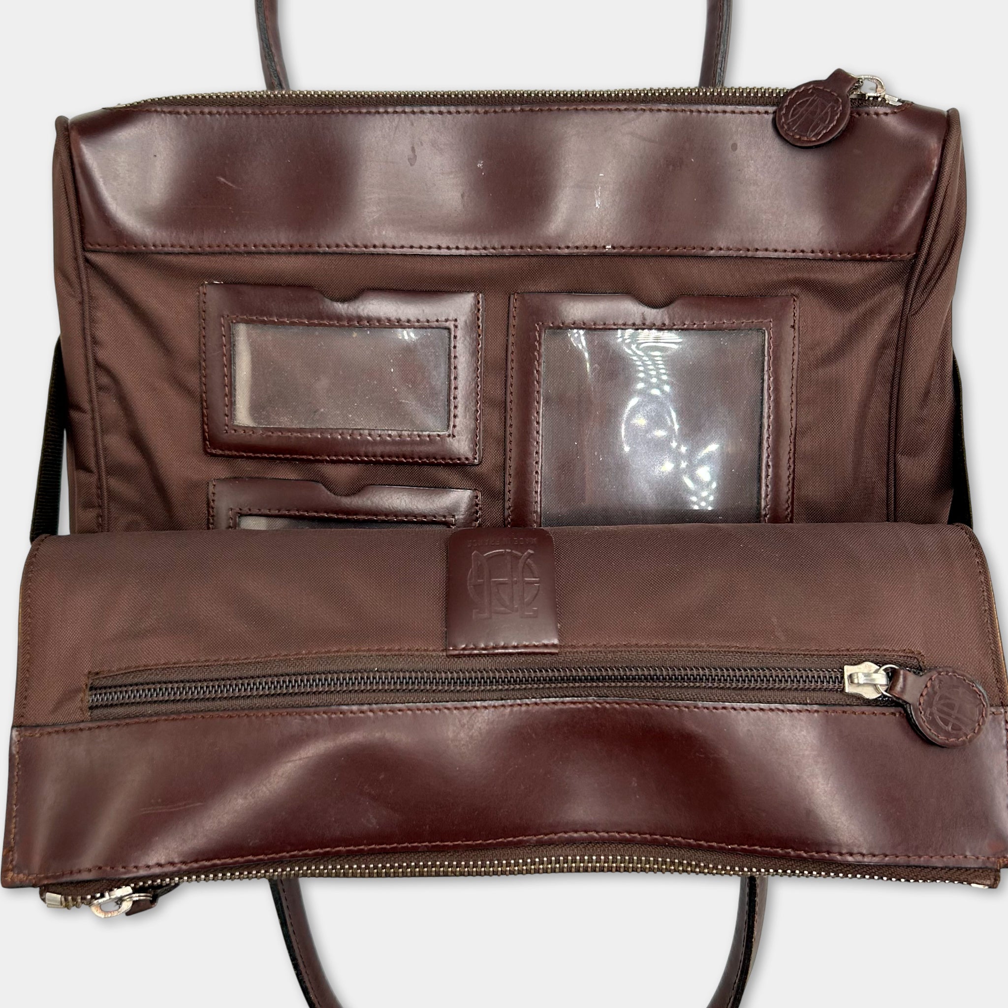 Jean Paul Gaultier Burgundy Leather Folder Bag
