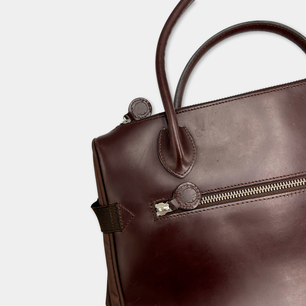 Jean Paul Gaultier Burgundy Leather Folder Bag