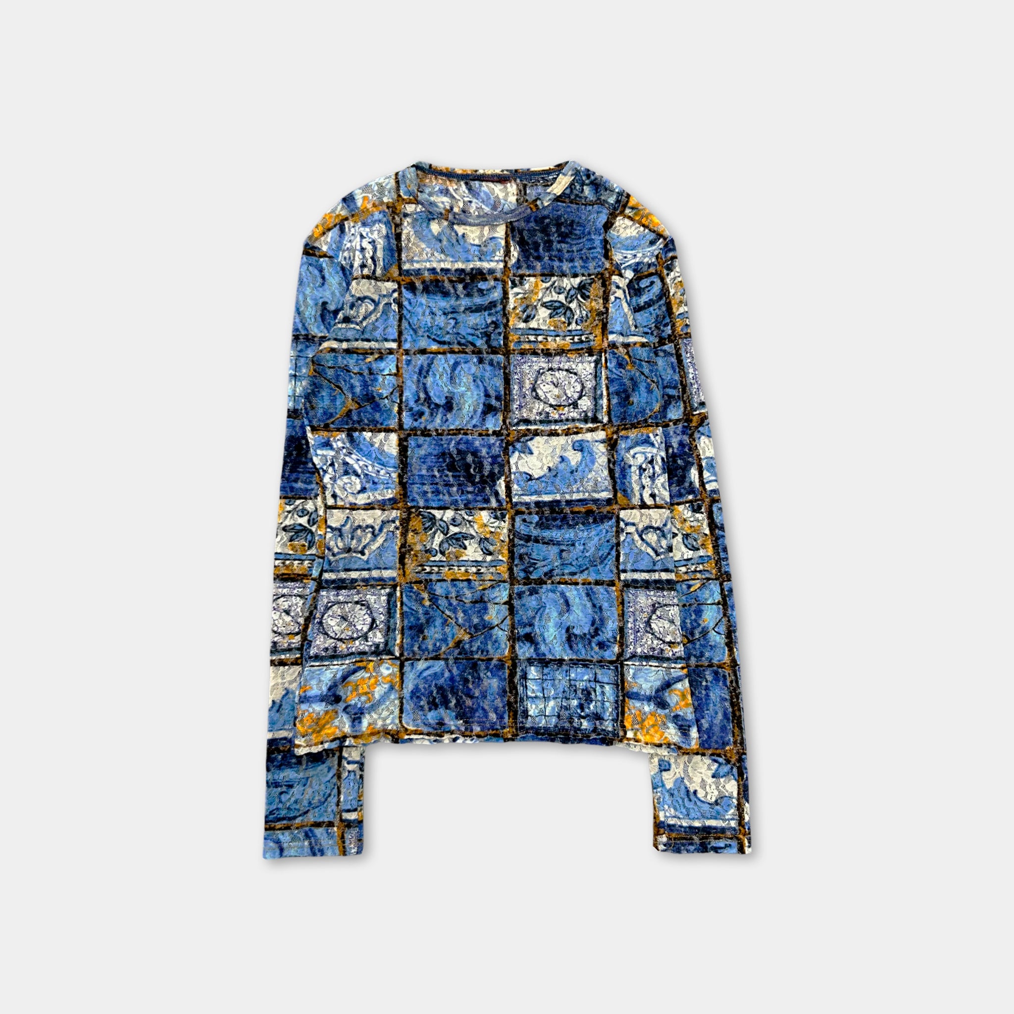 Jean Paul Gaultier 90's Floral Mesh Longsleeve