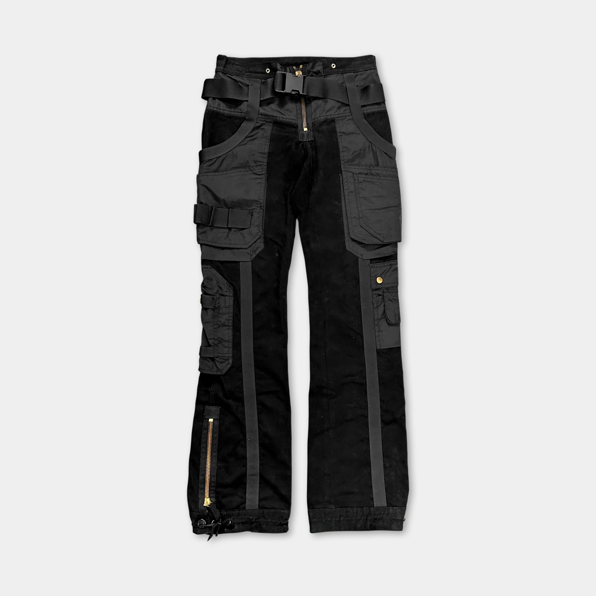 Jean Paul Gaultier AW03 Bondage Black Cargo Pants