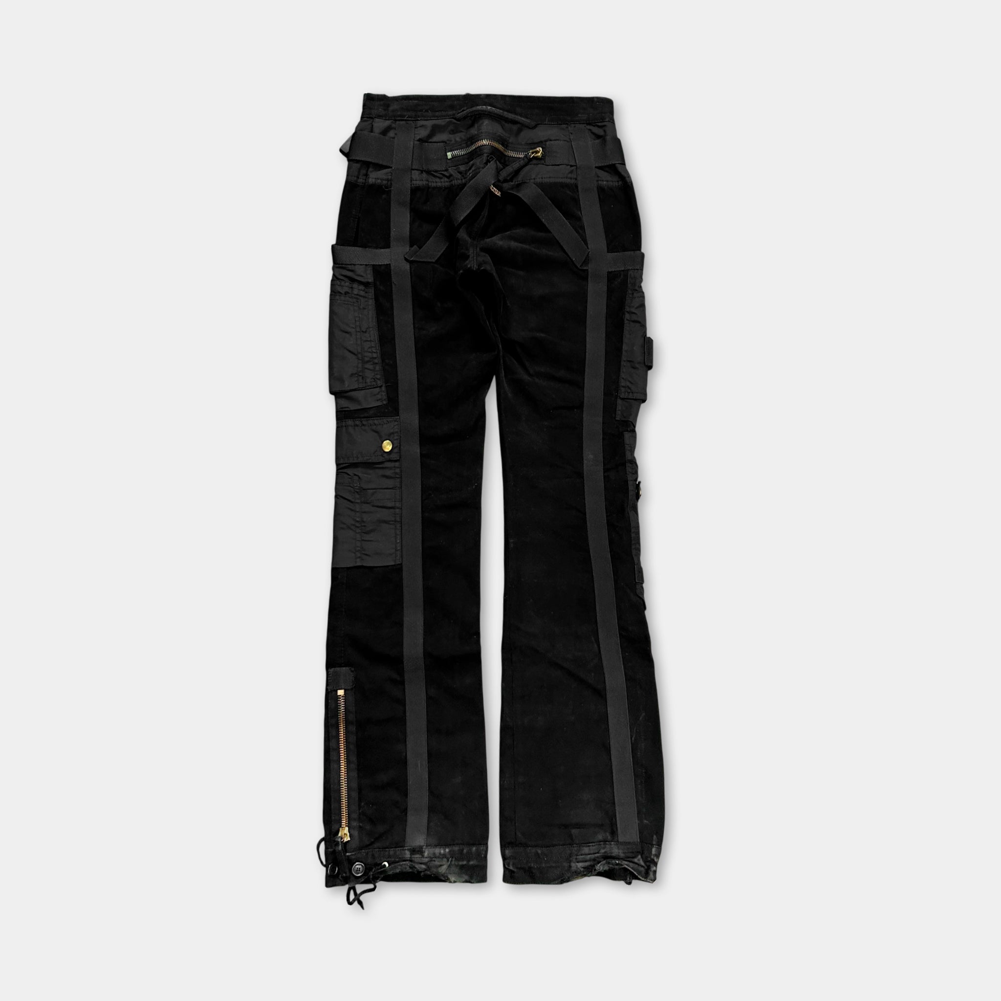 Jean Paul Gaultier AW03 Bondage Black Cargo Pants