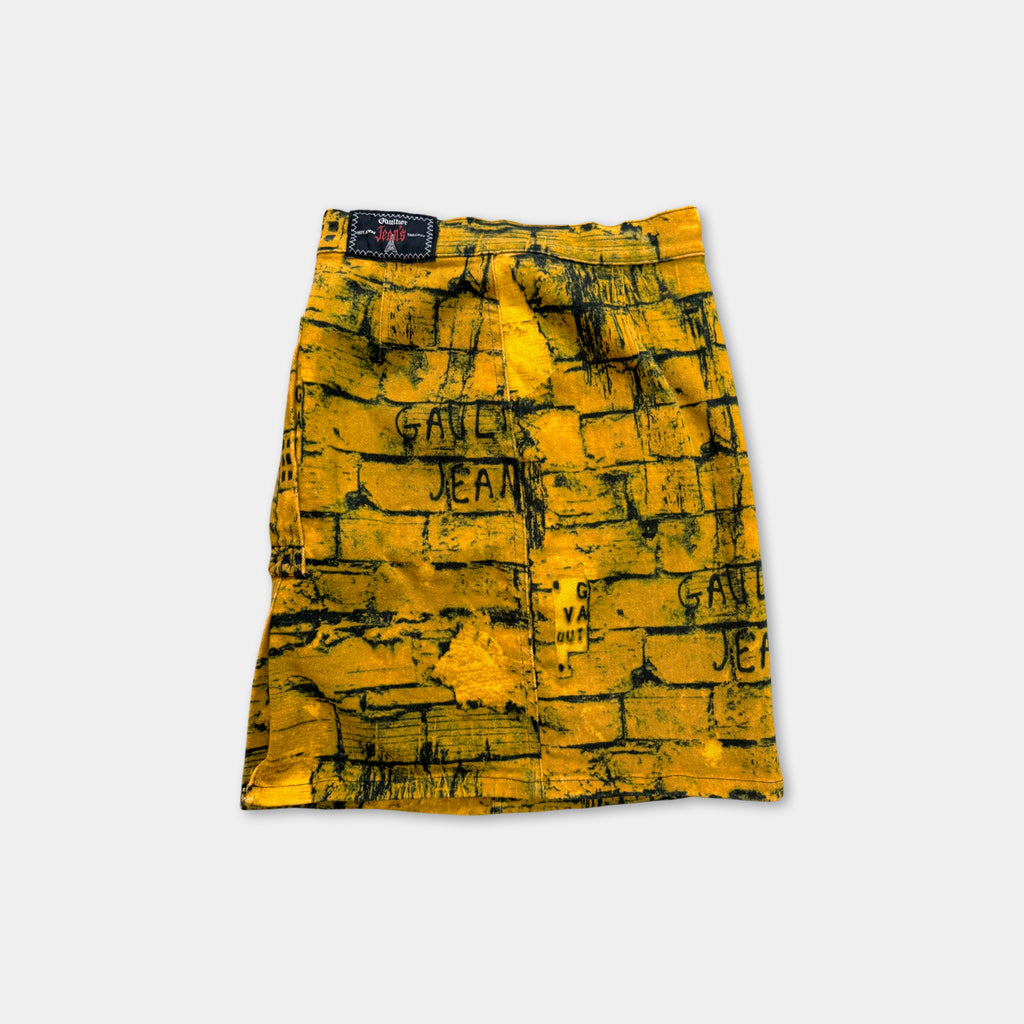 Jean Paul Gaultier 90's Brick Wall Denim Skirt