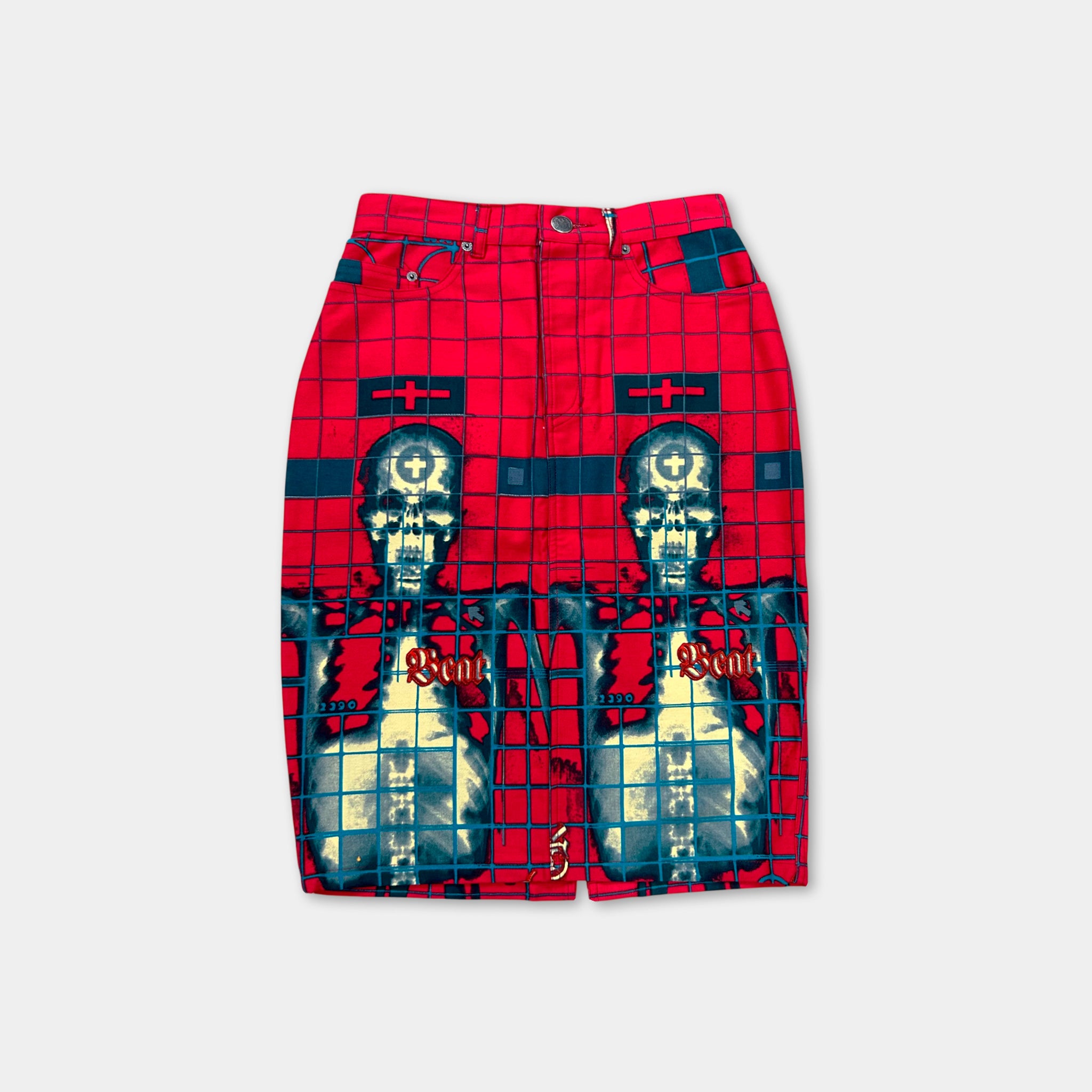 Jean Paul Gaultier 1996 "Cyberbaba" X-Ray Skeleton Skirt