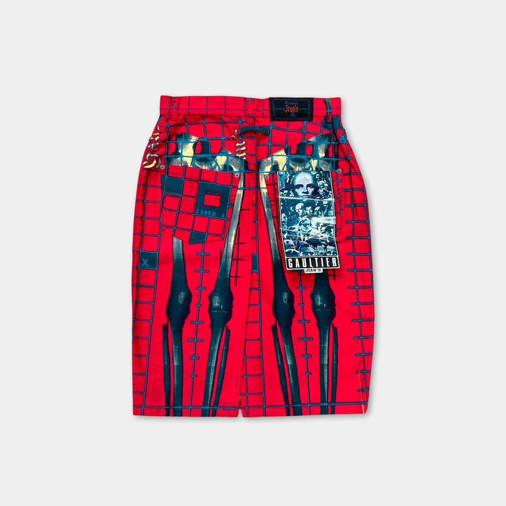 Jean Paul Gaultier 1996 "Cyberbaba" X-Ray Skeleton Skirt
