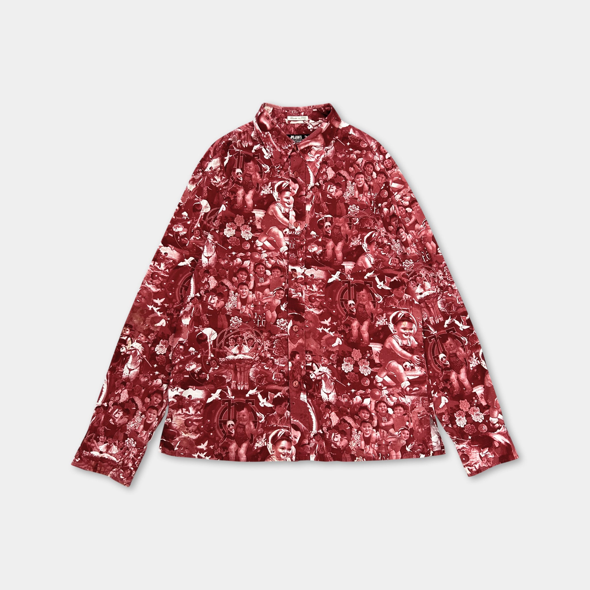 Jean Paul Gaultier 2000s Red Chinese Propaganda Button Shirt