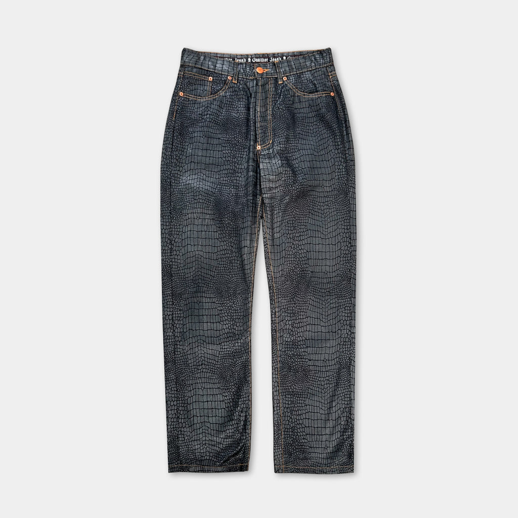 Jean Paul Gaultier 90s Snakeskin Print Pants