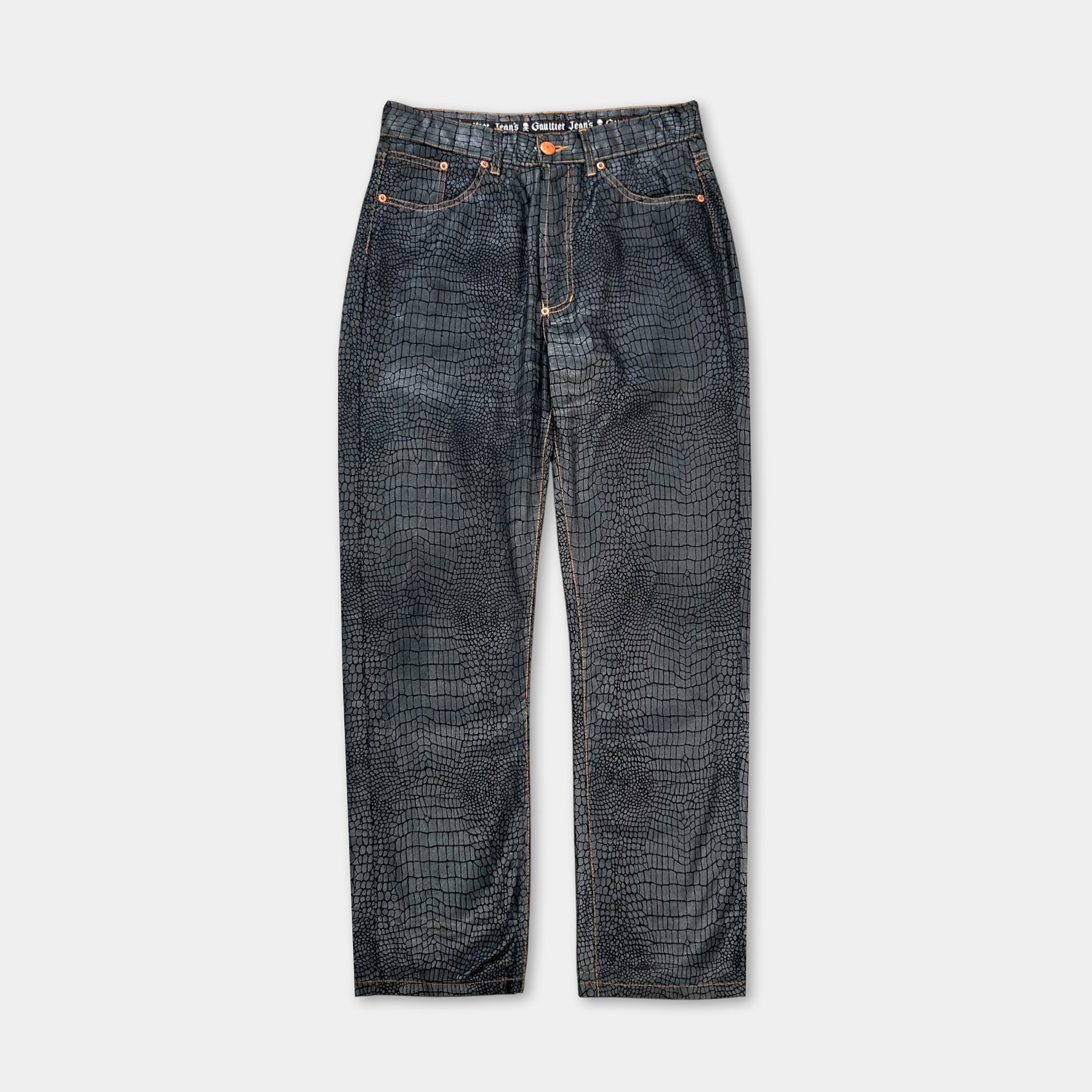 Jean Paul Gaultier 90s Snakeskin Print Pants