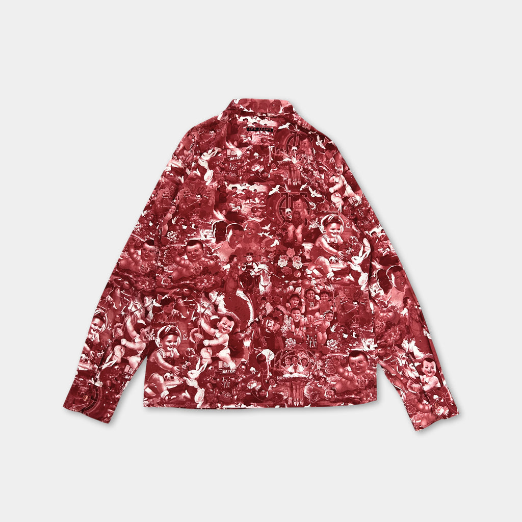 Jean Paul Gaultier 2000s Red Chinese Propaganda Button Shirt