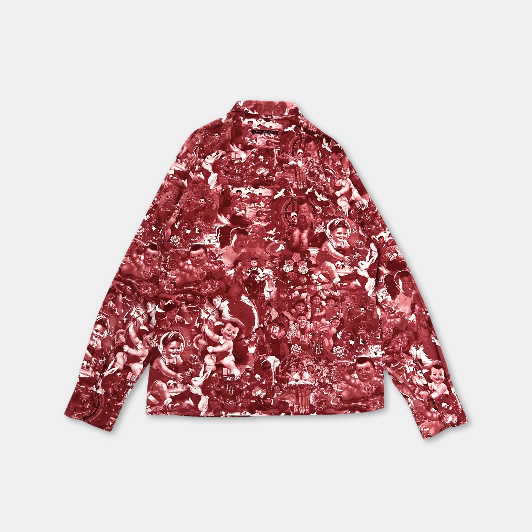 Jean Paul Gaultier 2000s Red Chinese Propaganda Button Shirt