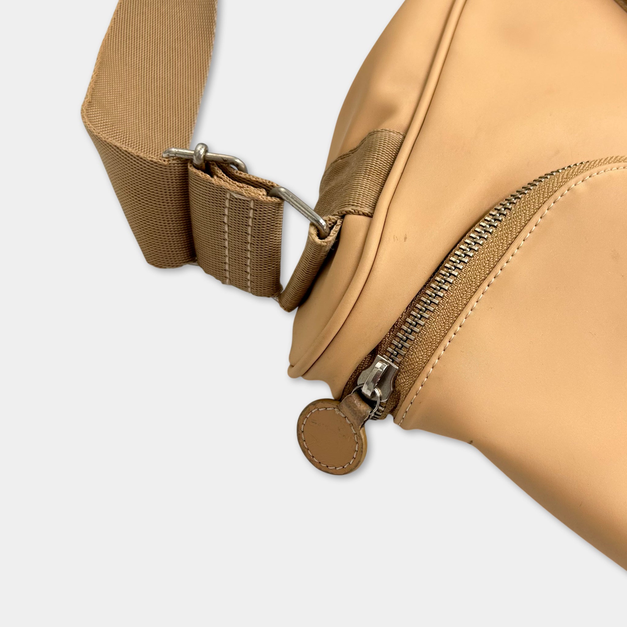 Jean Paul Gaultier 90s Beige Nylon Crossbody Bag