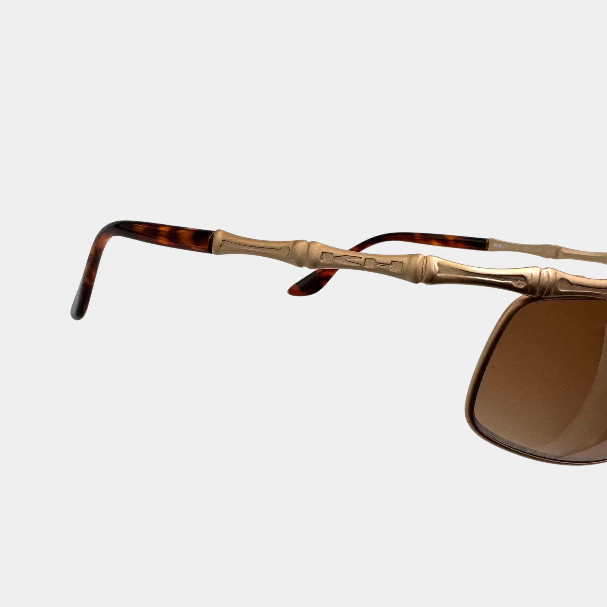Katherine Hamnett Gold Bamboo Sunglasses