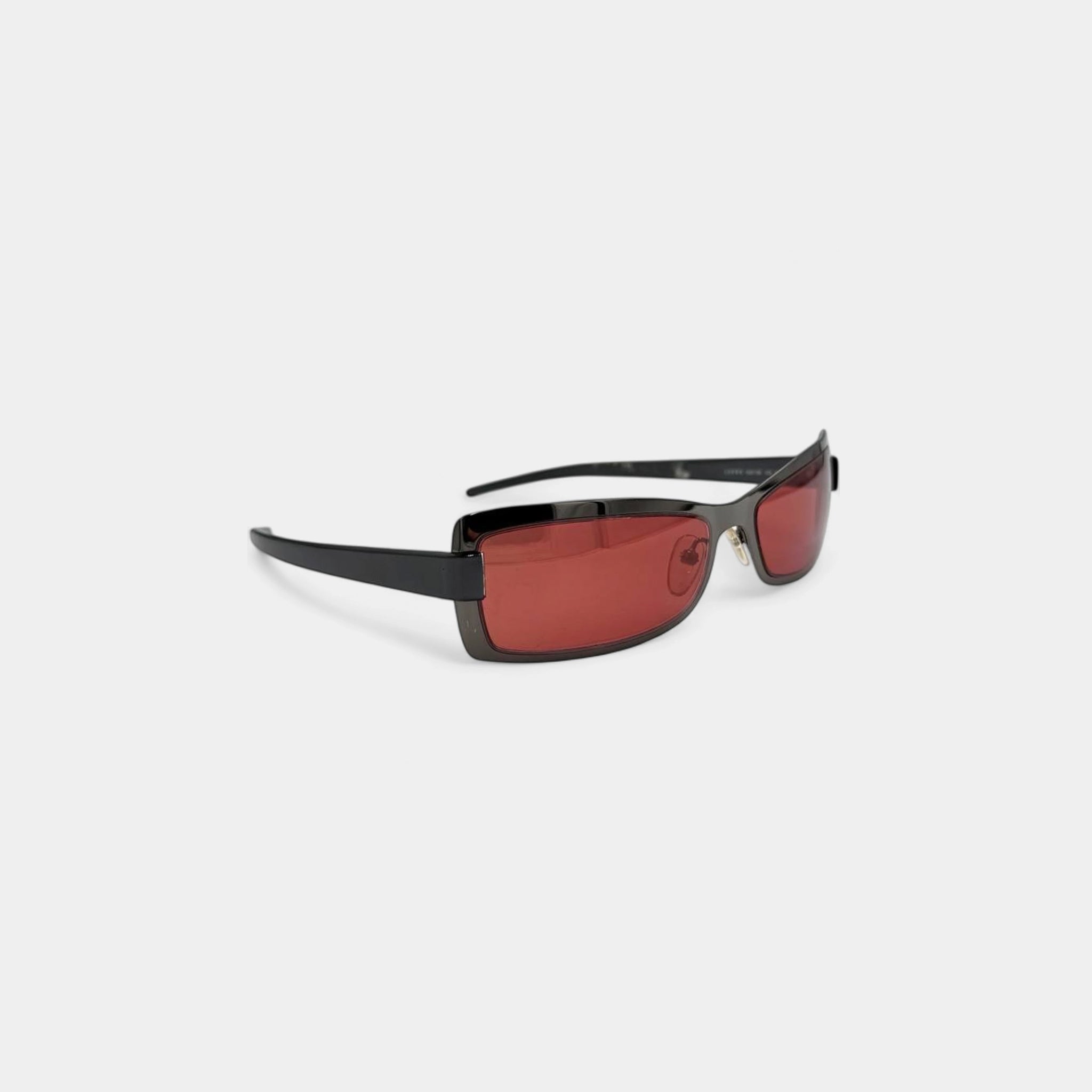 Loewe Metal Frame Red Rectangular Sunglasses