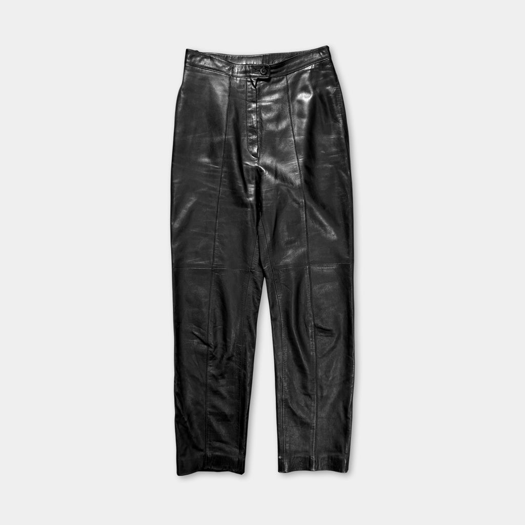 Loewe 1990's Black Leather Pants