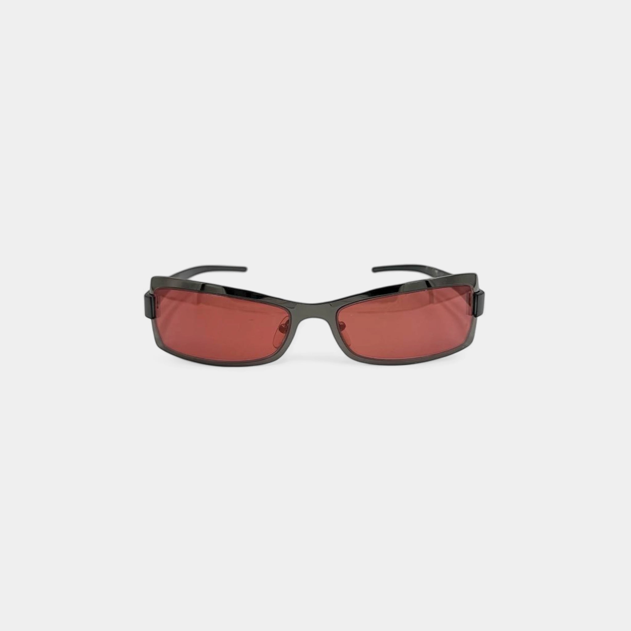Loewe Metal Frame Red Rectangular Sunglasses