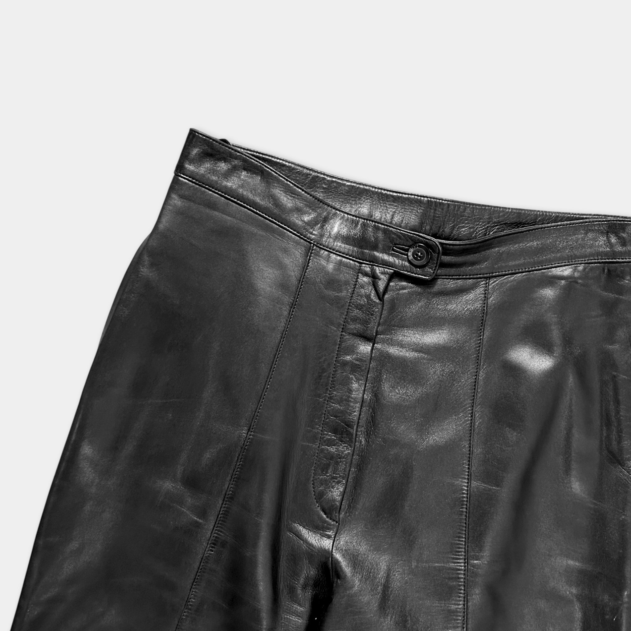 Loewe 1990's Black Leather Pants