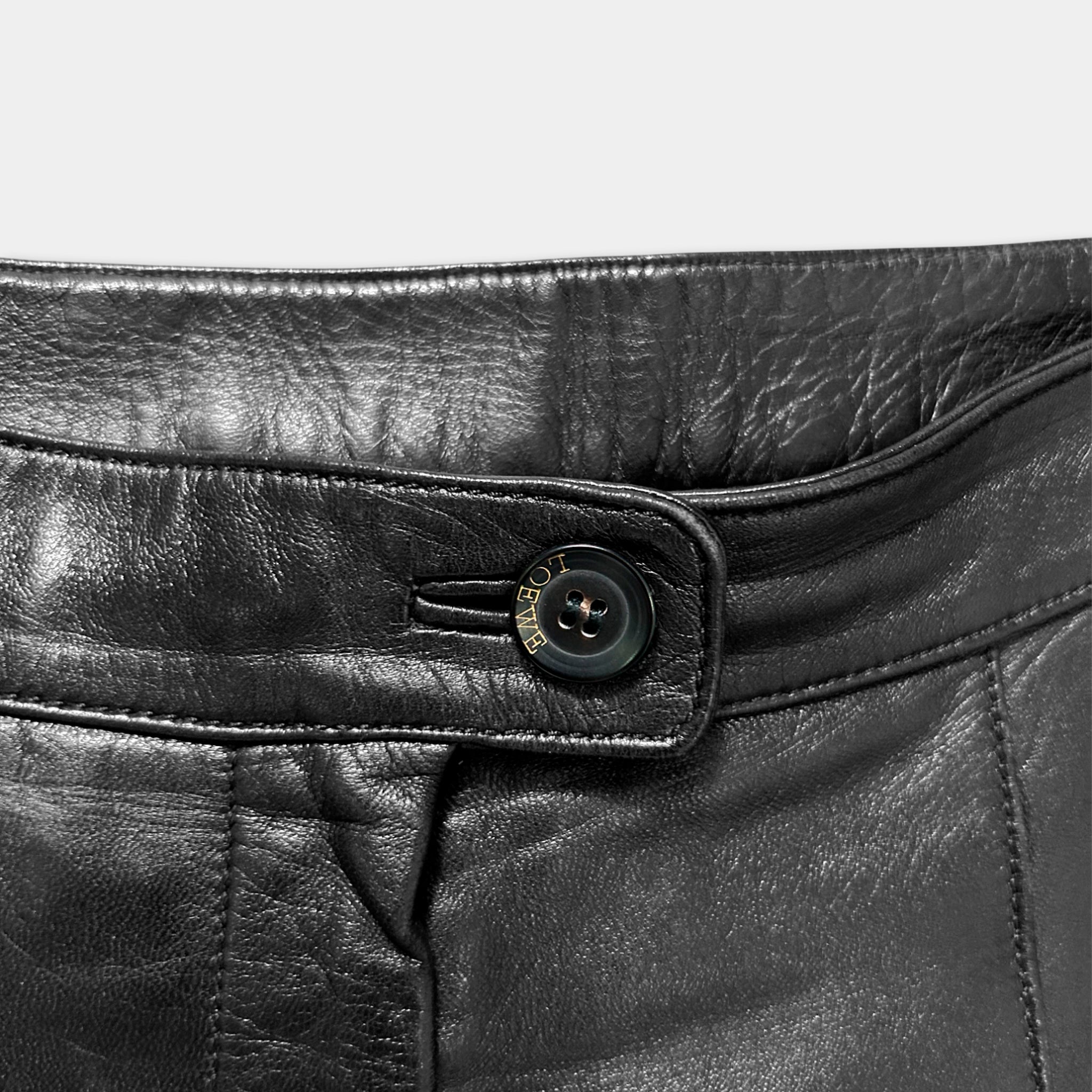 Loewe 1990's Black Leather Pants