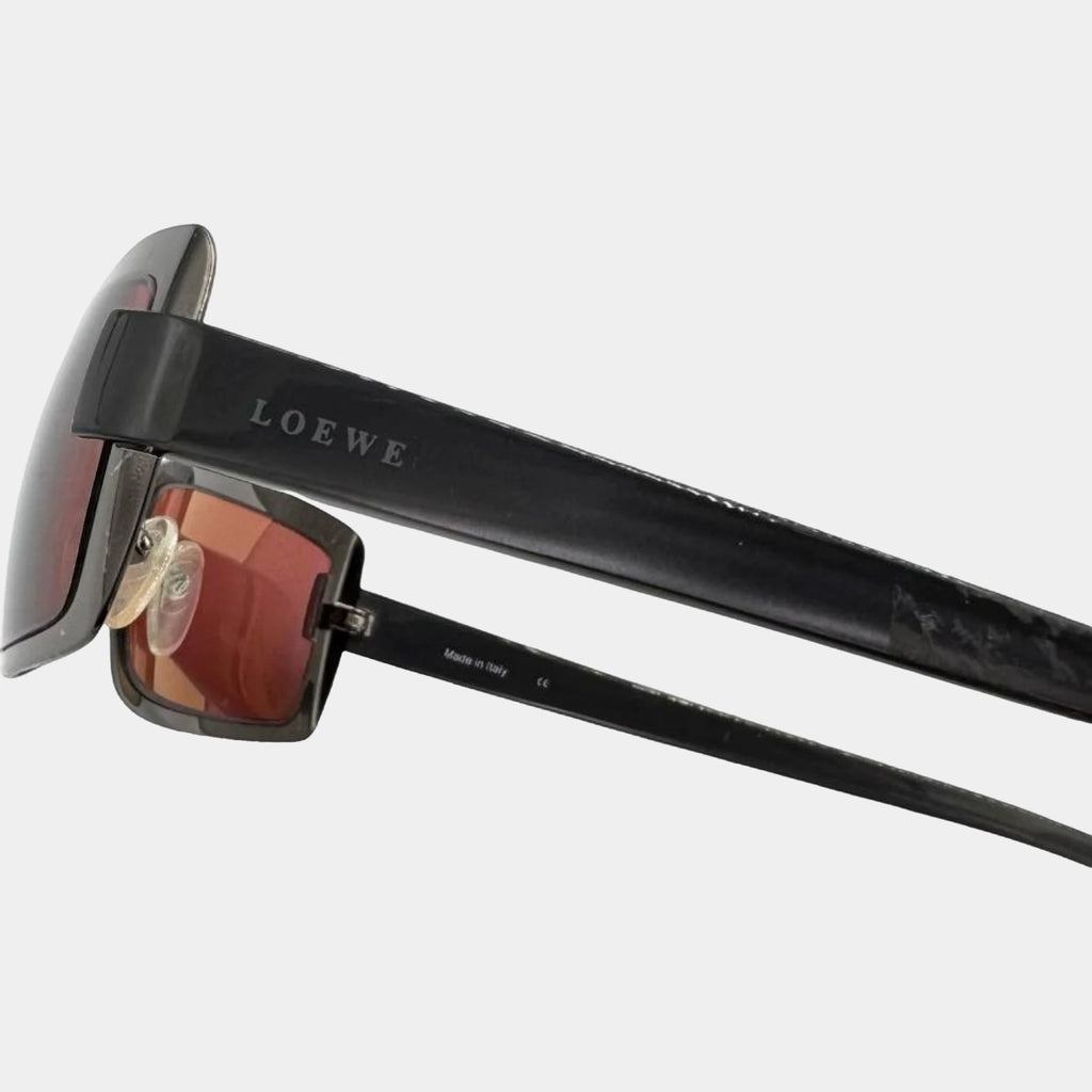 Loewe Metal Frame Red Rectangular Sunglasses