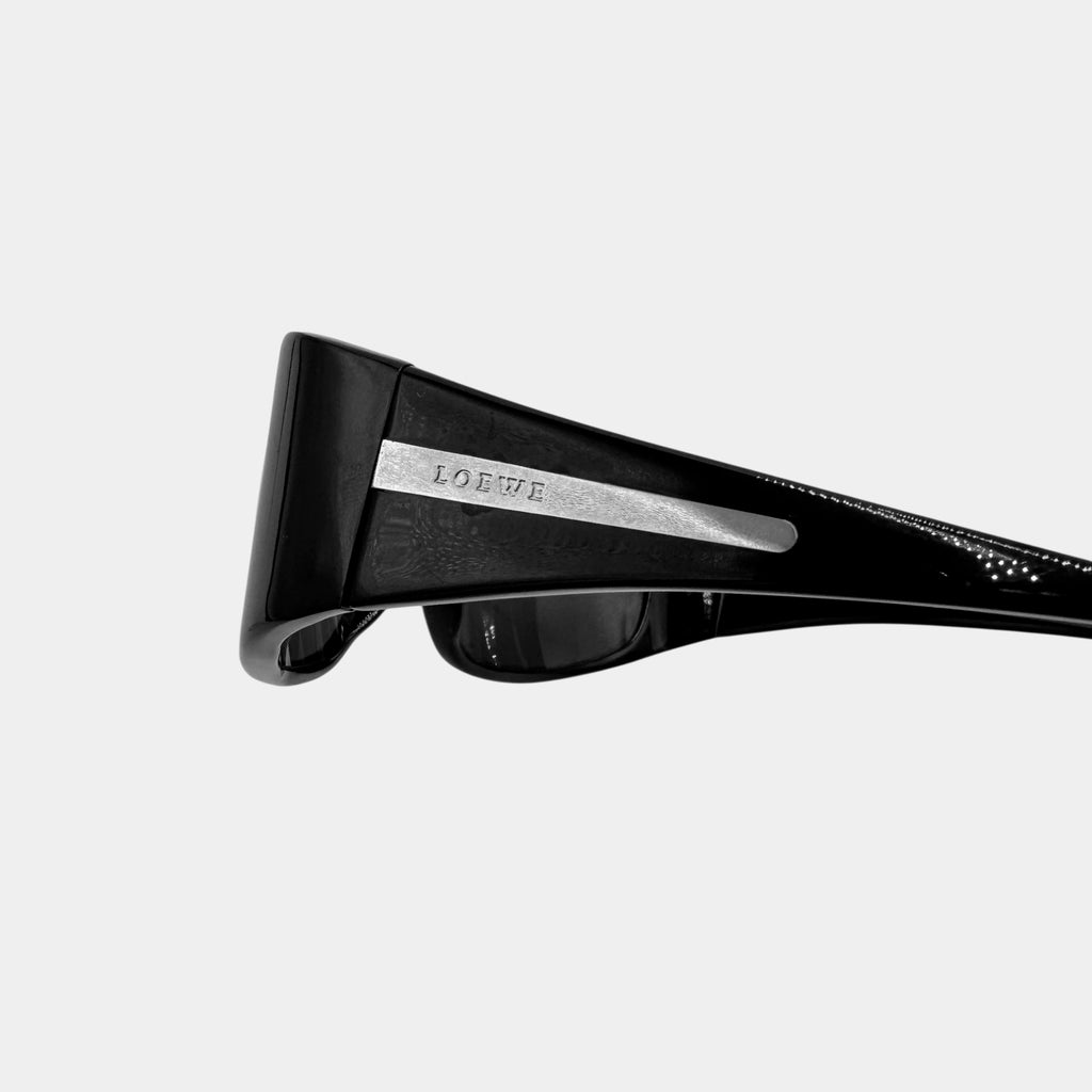 Loewe Vintage Black Sport Shield Sunglasses