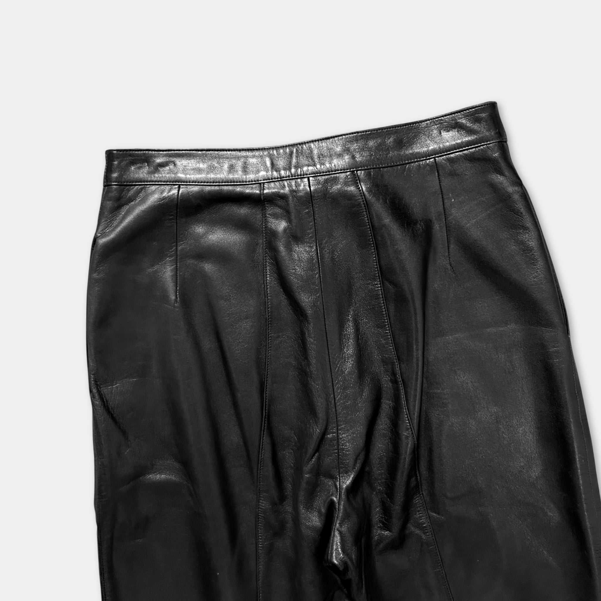 Loewe 1990's Black Leather Pants