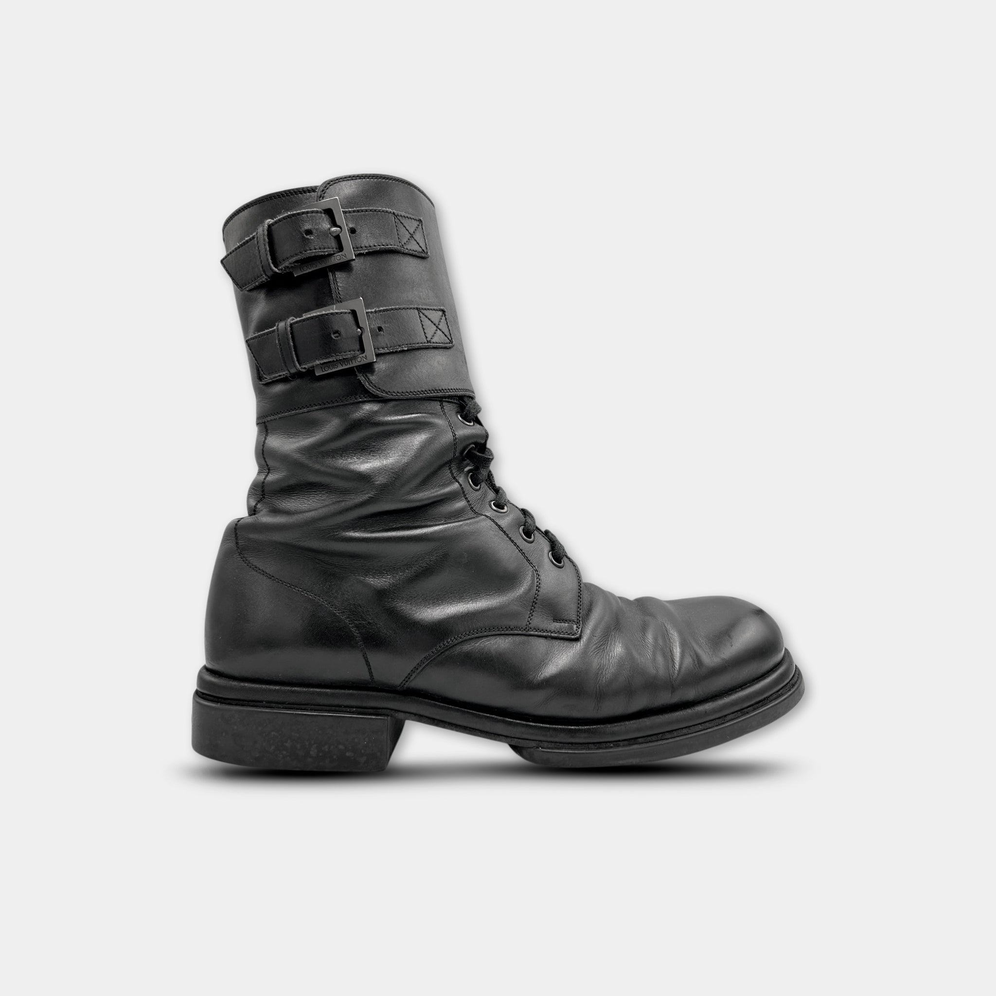 Louis Vuitton 2011 Double Buckle Combat Boots