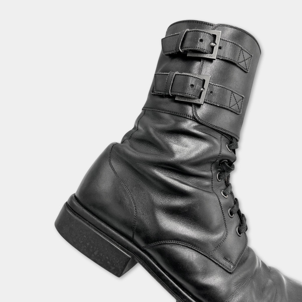 Louis Vuitton 2011 Double Buckle Combat Boots