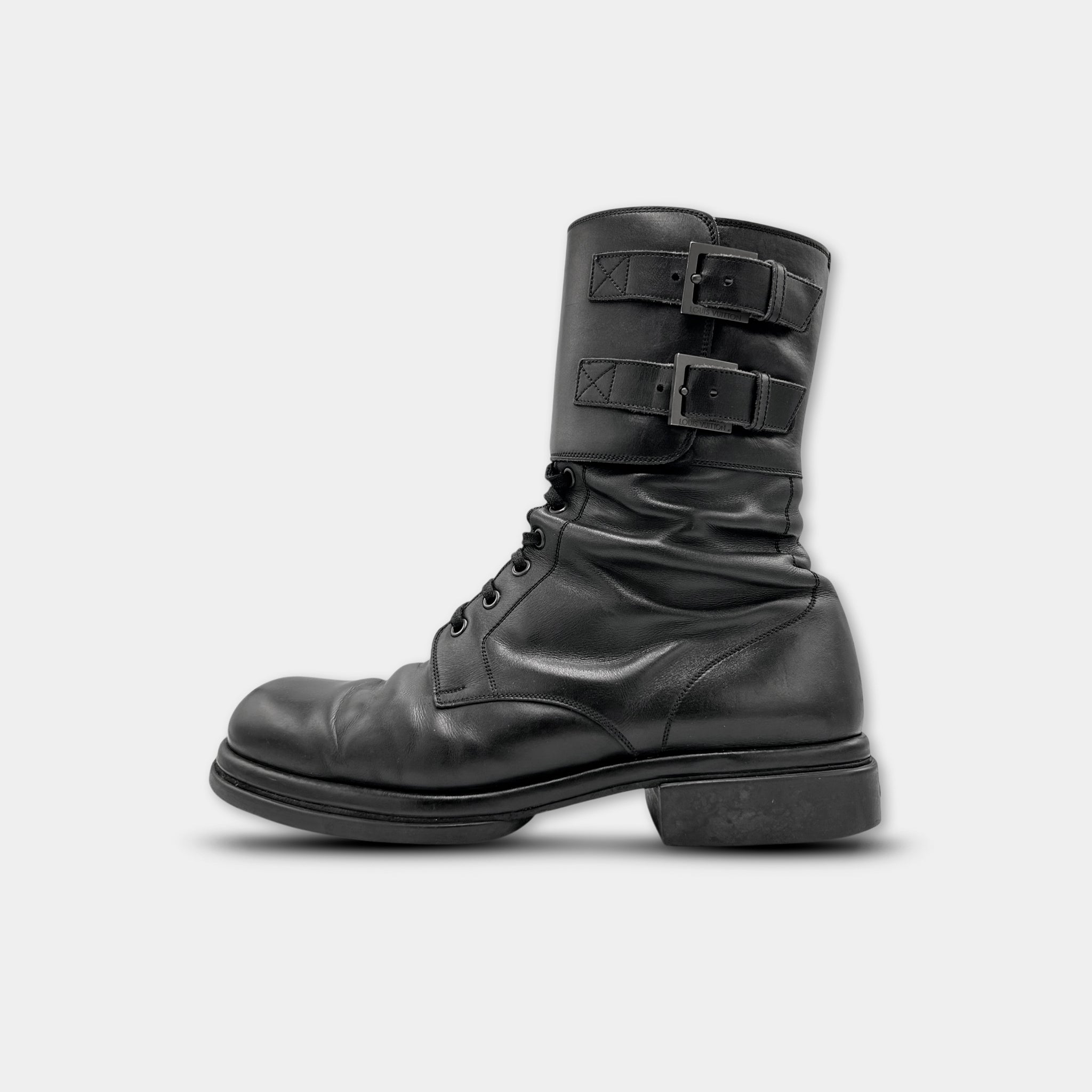 Louis Vuitton 2011 Double Buckle Combat Boots