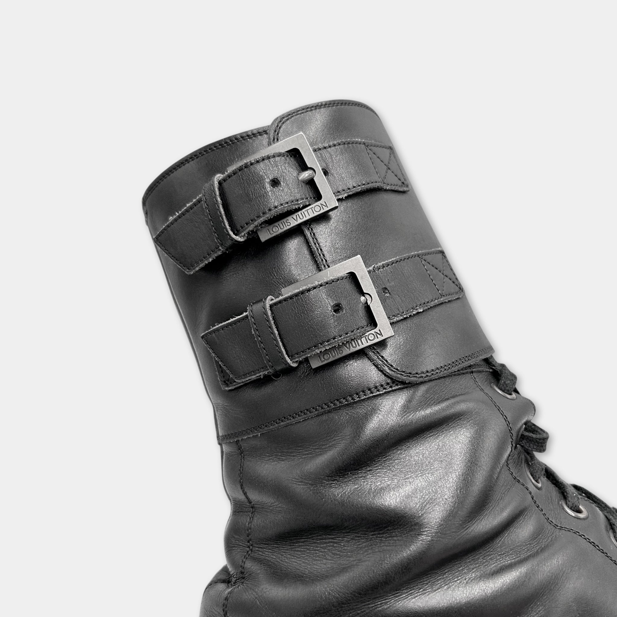 Louis Vuitton 2011 Double Buckle Combat Boots