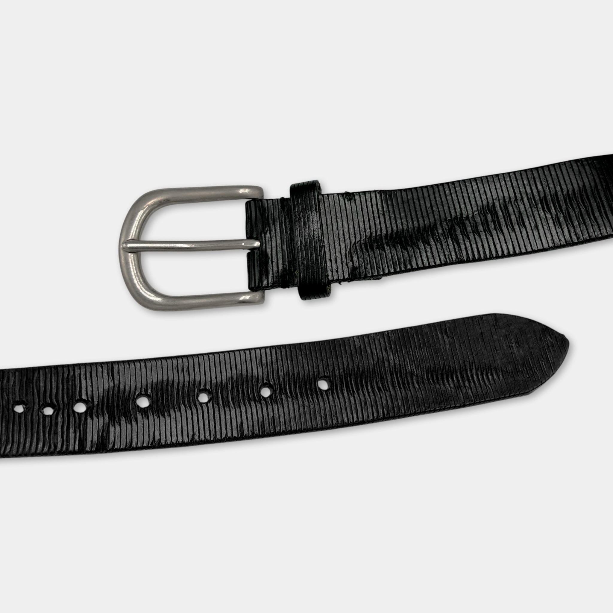 Maison Margiela MM1 Trompe L’œil "Corduroy" Embossed Leather Belt