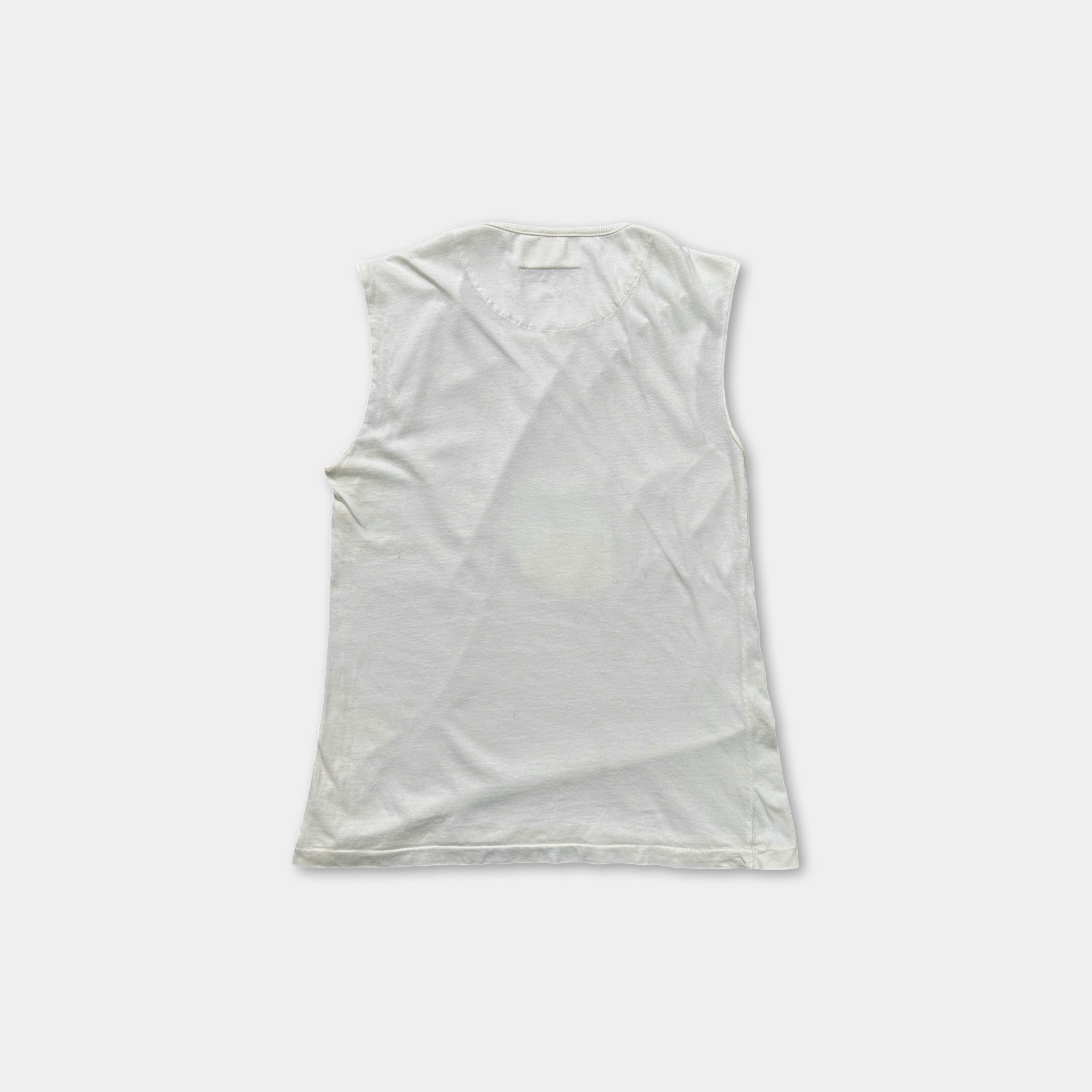 Maison Margiela MM6 Cotton White Sleeveless T-Shirt