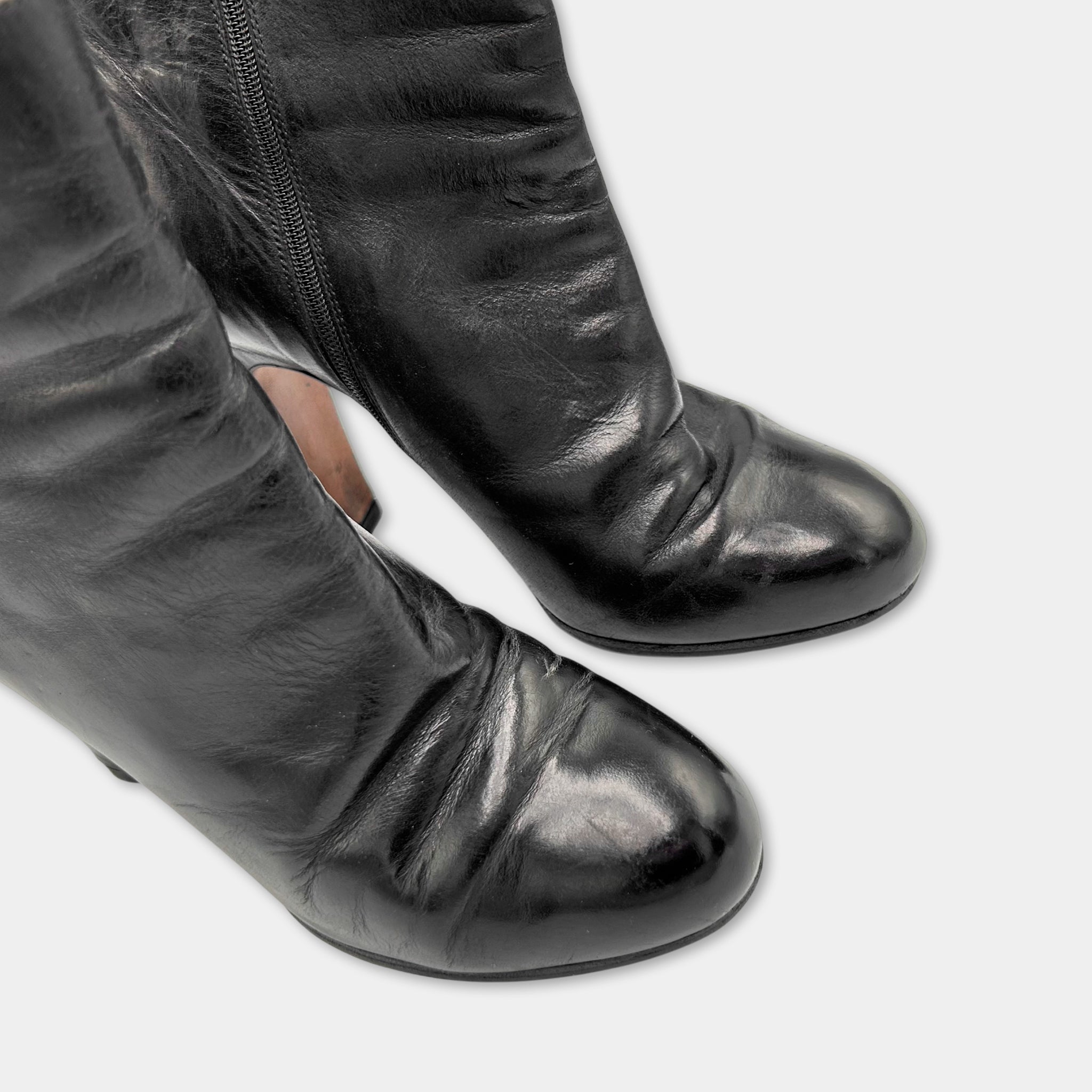 Maison Margiela Line 22 Leather Heeled Boots