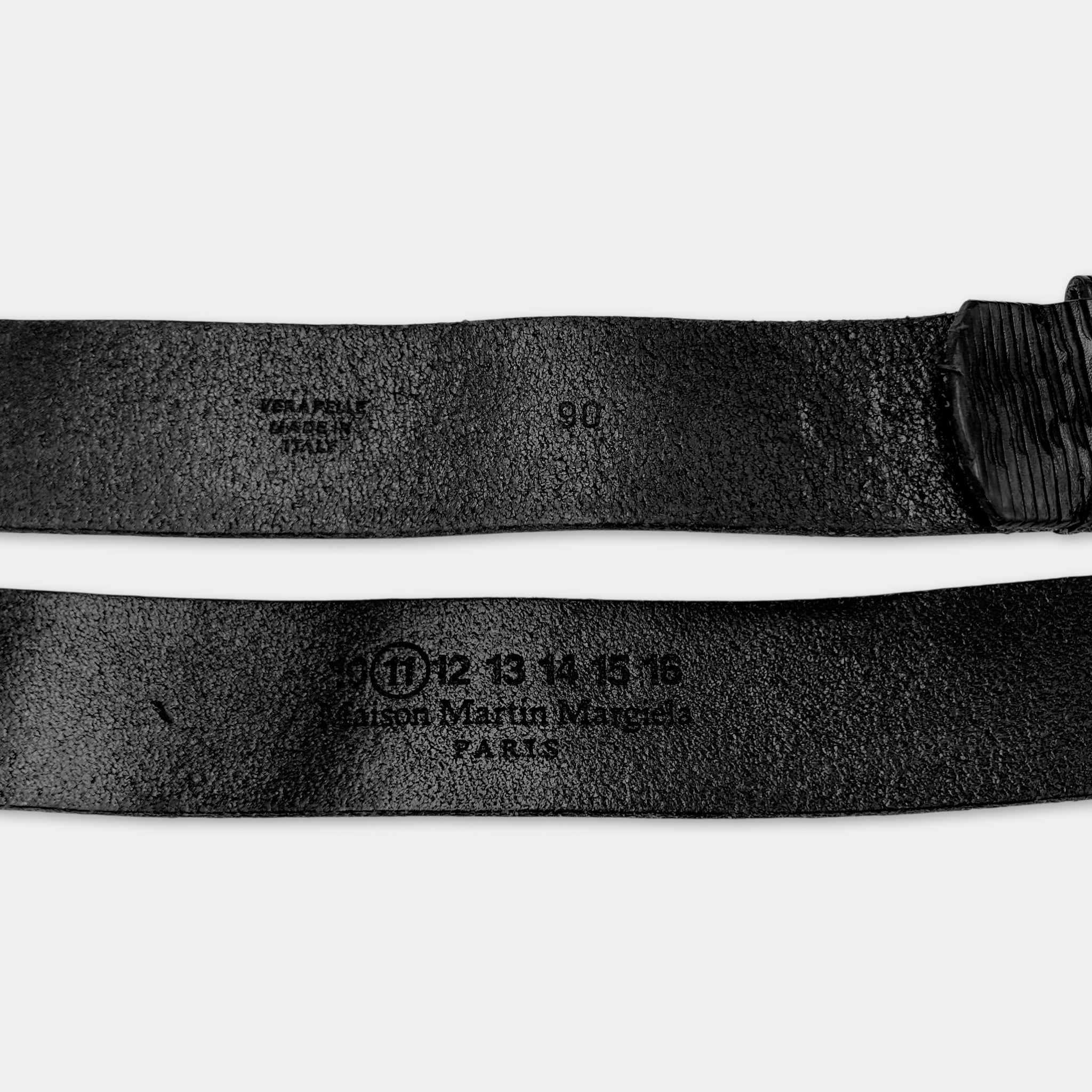 Maison Margiela MM1 Trompe L’œil "Corduroy" Embossed Leather Belt