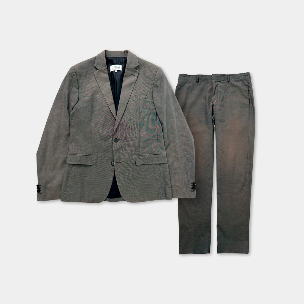 Maison Martin Margiela 2010s Gray Brown Washed Suit