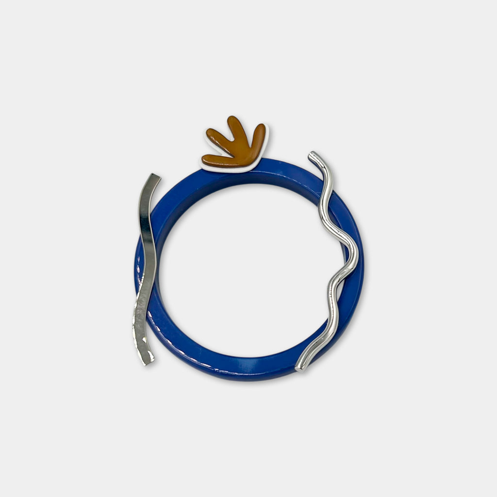 Maison Margiela MM11 SS10 Geometric Blue Plastic Bracelet