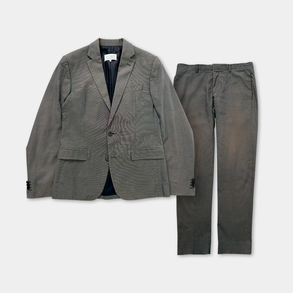 Maison Martin Margiela 2010s Gray Brown Washed Suit