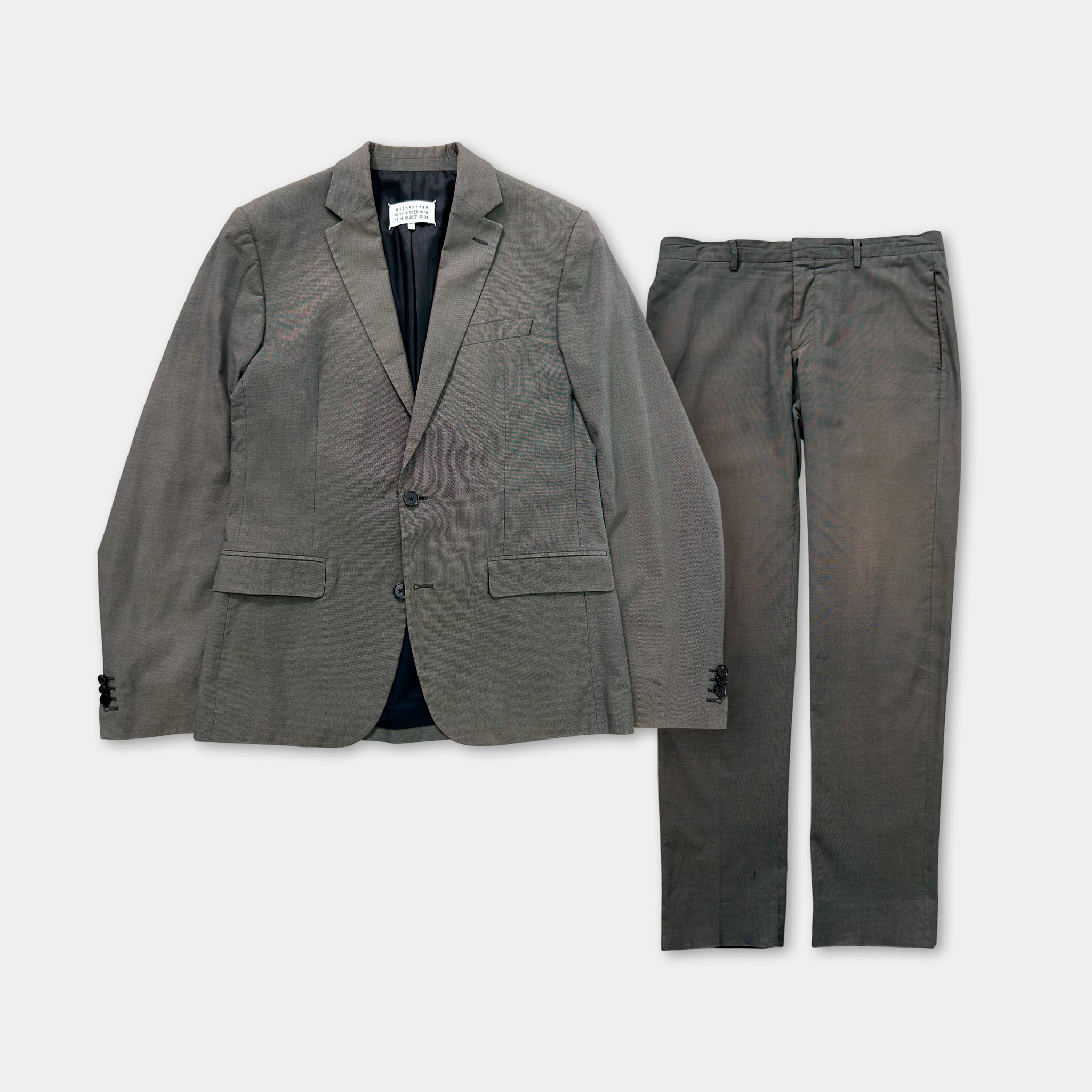 Maison Martin Margiela 2010s Gray Brown Washed Suit
