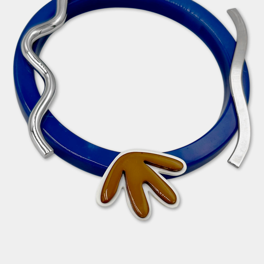 Maison Margiela MM11 SS10 Geometric Blue Plastic Bracelet